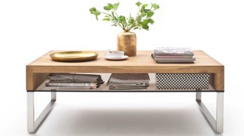Couchtisch A better place furniture aus Holz in Holzfarben Couchtisch Hilary Asteiche & Metall – ca. 110 x 70 cm