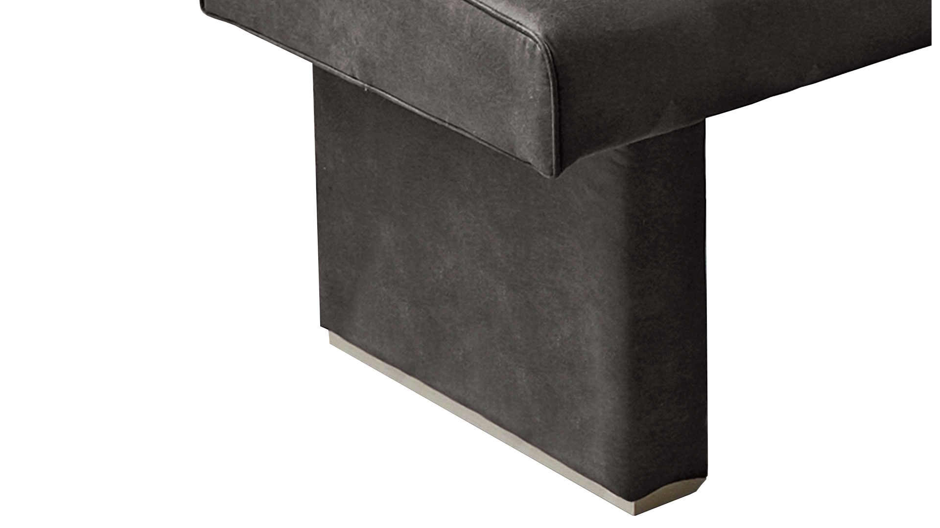Eckbank Niehoff sitzmoebel aus Stoff in Anthrazit NIEHOFF SITZMÖBEL Eckbank Lisa anthrazitfarbene Mikrofaser – Stellfläche ca. 202 x 152 cm