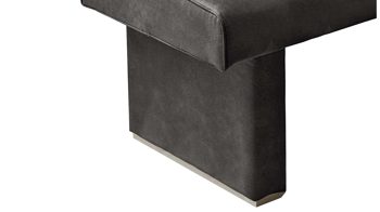 Eckbank Niehoff sitzmoebel aus Stoff in Anthrazit NIEHOFF SITZMÖBEL Eckbank Lisa anthrazitfarbene Mikrofaser – Stellfläche ca. 202 x 152 cm