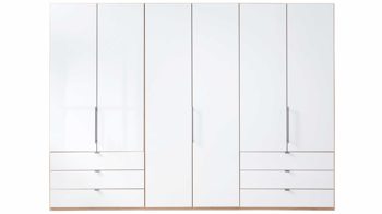Kleiderschrank Wiemann | oeseder aus Holz in Weiß WIEMANN Schlafzimmerprogramm Loft – Kleiderschrank Bianco Eiche & Weiß – sechs Türen, sechs Schubladen, Breite ca. 300 cm