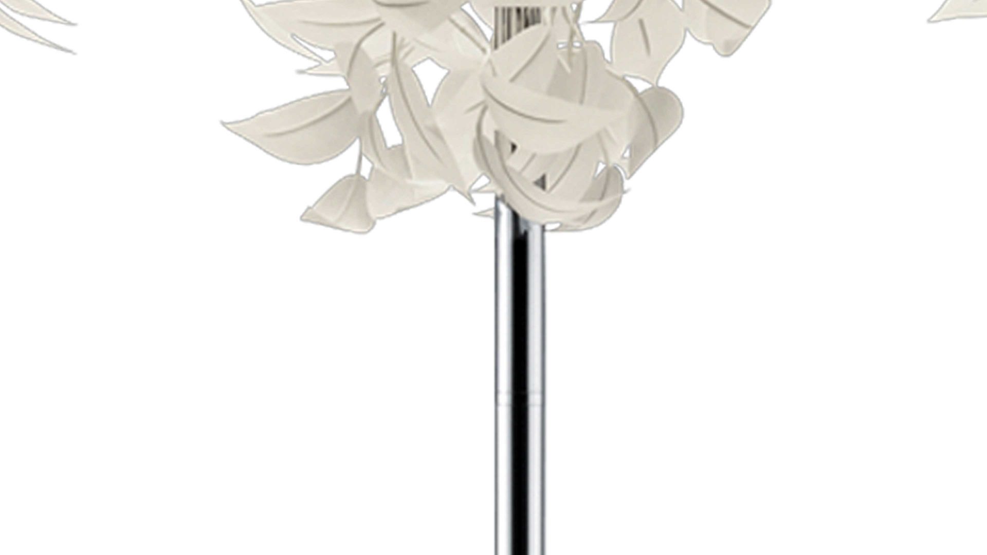 Stehleuchte Reality leuchten aus Kunststoff in Weiß RL Stehleuchte  Leavy bzw. Stehlampe Weiß & Chrom - Höhe ca. 180 cm