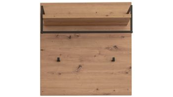 Garderoben-Set Mca furniture aus Holz in Holzfarben Garderobenserie Bergen – Komplett-Set Balkeneiche & Anthrazit – fünfteilig