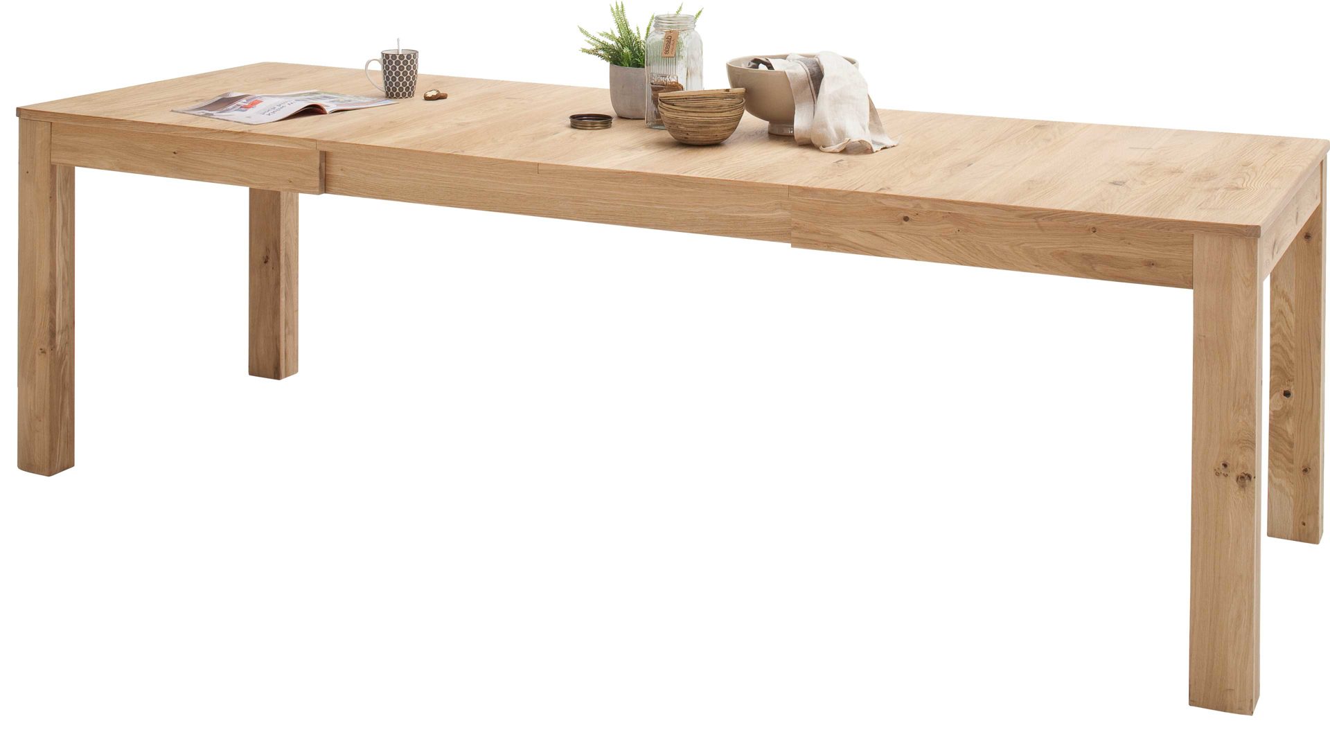 Auszugtisch Mca direkt aus Holz in Holzfarben Wohnprogramm Santori - Auszugtisch Asteiche & Eiche– ca. 160-260 x 90 cm