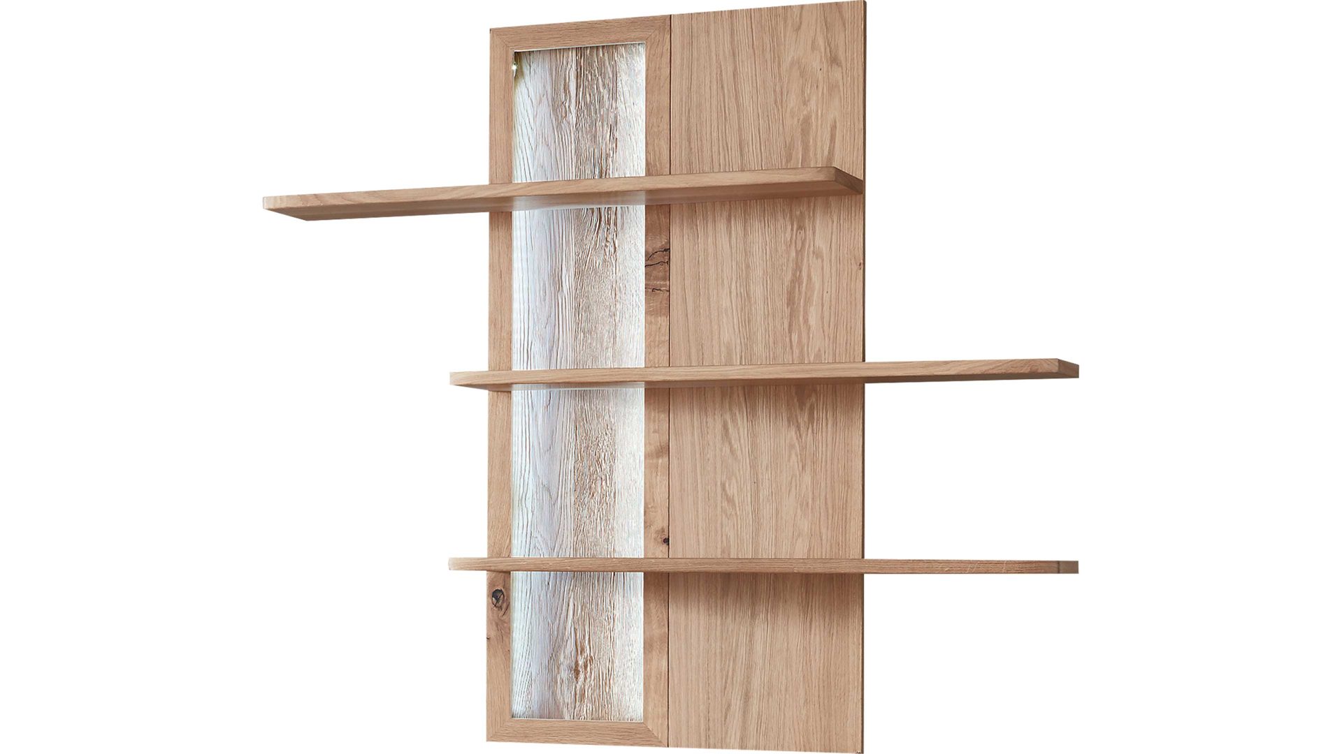 Wandregal Mca direkt aus Holz in Holzfarben Wohnprogramm Santori - Wandregal Eiche & Asteiche – drei Böden