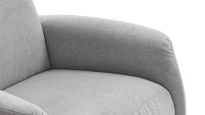 Relaxsessel COMFORT SMART aus Stoff in Hellgrau COMFORT SMART Viro - Relaxsessel mit Funktionen hellgrauer Bezug Simply Clean & schwarzer Sternfuß