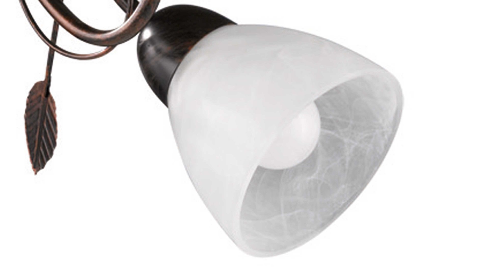 Kronleuchter Trio lighting for you aus Metall in Metallfarben TRIO Lampenserie Traditio - Kronleuchter antik rostfarbenes Metall – drei Lampenschirme