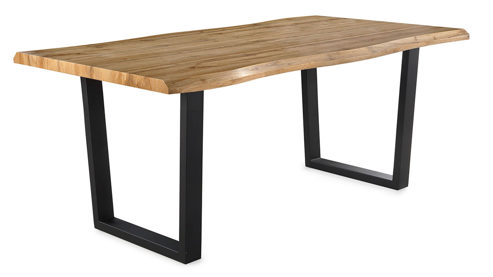 Esstisch Pro.com aus MDF in Holzfarben Margot - Esstisch Wildeiche & Schwarz - ca. 180 x 90 cm
