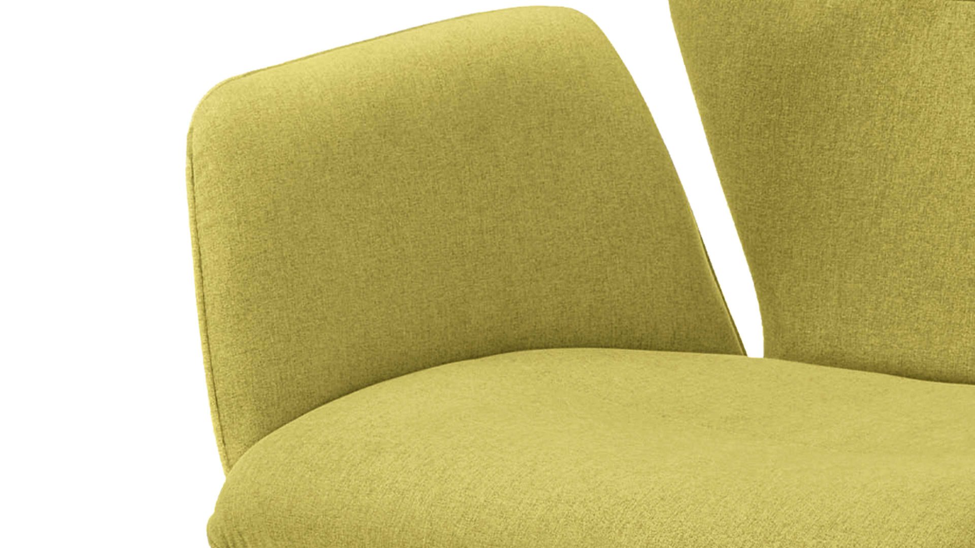 Vierfußstuhl Niehoff sitzmoebel aus Stoff in Hellgrün NIEHOFF SITZMÖBEL Armlehnstuhl Merlot grüner Bezug Venice 855 & schwarzes Eisen