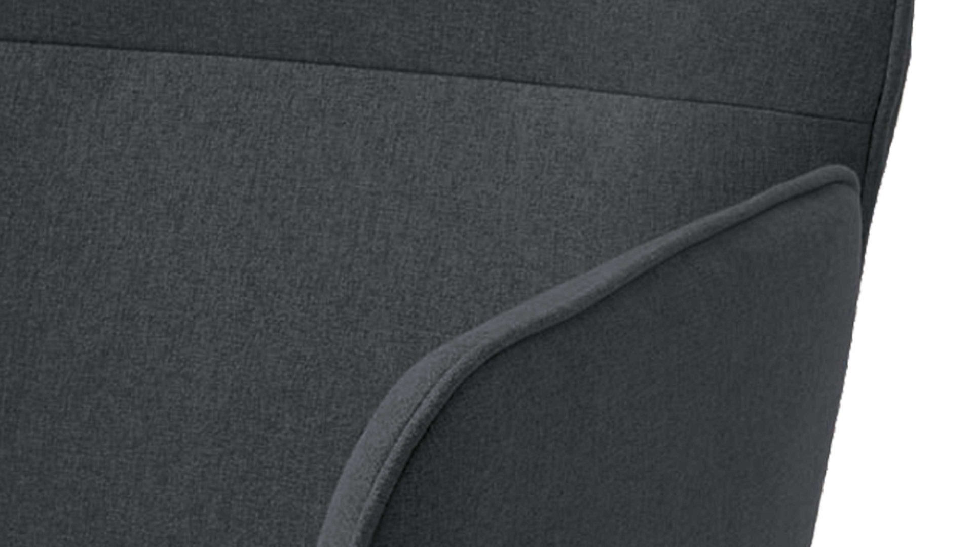 Vierfußstuhl Niehoff sitzmoebel aus Stoff in Dunkelgrau NIEHOFF SITZMÖBEL Armlehnstuhl Merlot Rückholfunktion - graphitfarbener Webstoff Venice 850 & Wildeiche