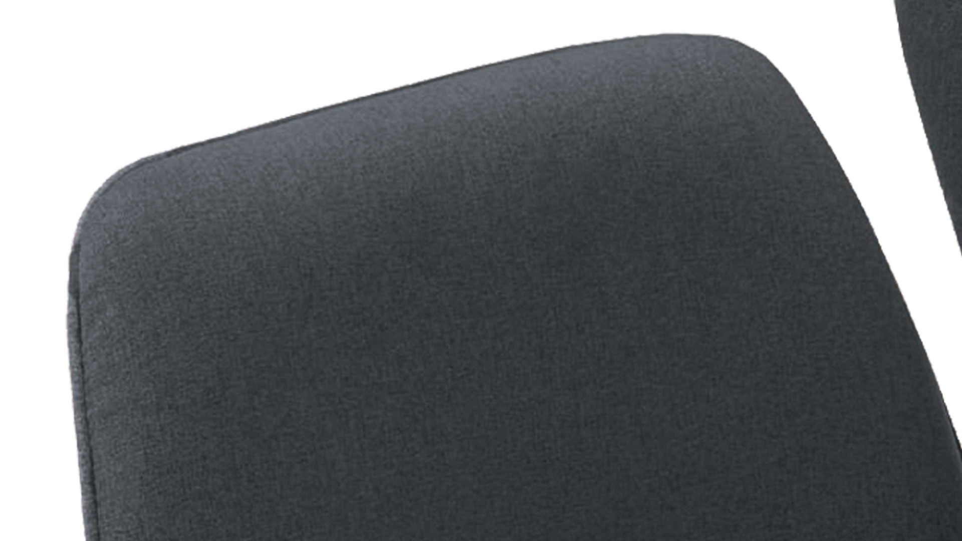 Vierfußstuhl Niehoff sitzmoebel aus Stoff in Dunkelgrau NIEHOFF SITZMÖBEL Armlehnstuhl Merlot Rückholfunktion - graphitfarbener Webstoff Venice 850 & Wildeiche