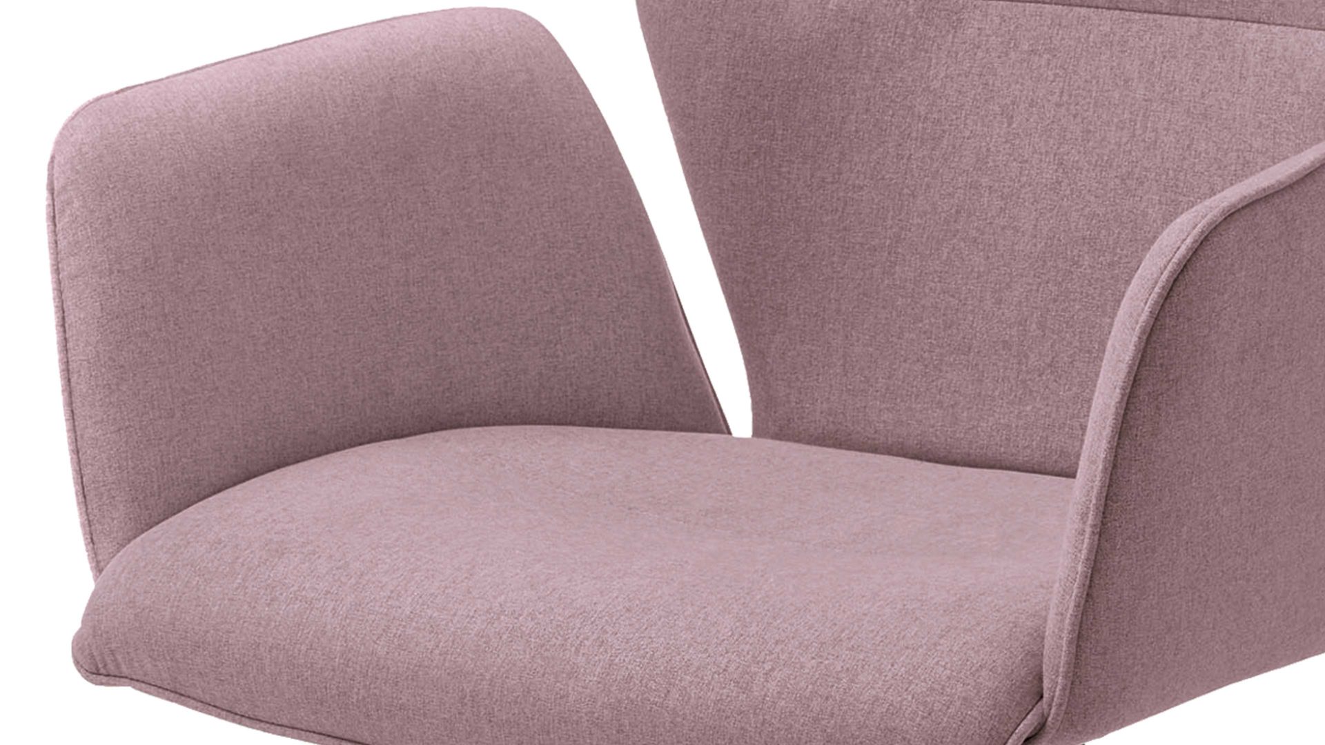 Vierfußstuhl Niehoff sitzmoebel aus Stoff in Lila NIEHOFF SITZMÖBEL Armlehnstuhl Merlot Rückholfunktion - auberginefarbener Webstoff Venice 852 & Wildeiche