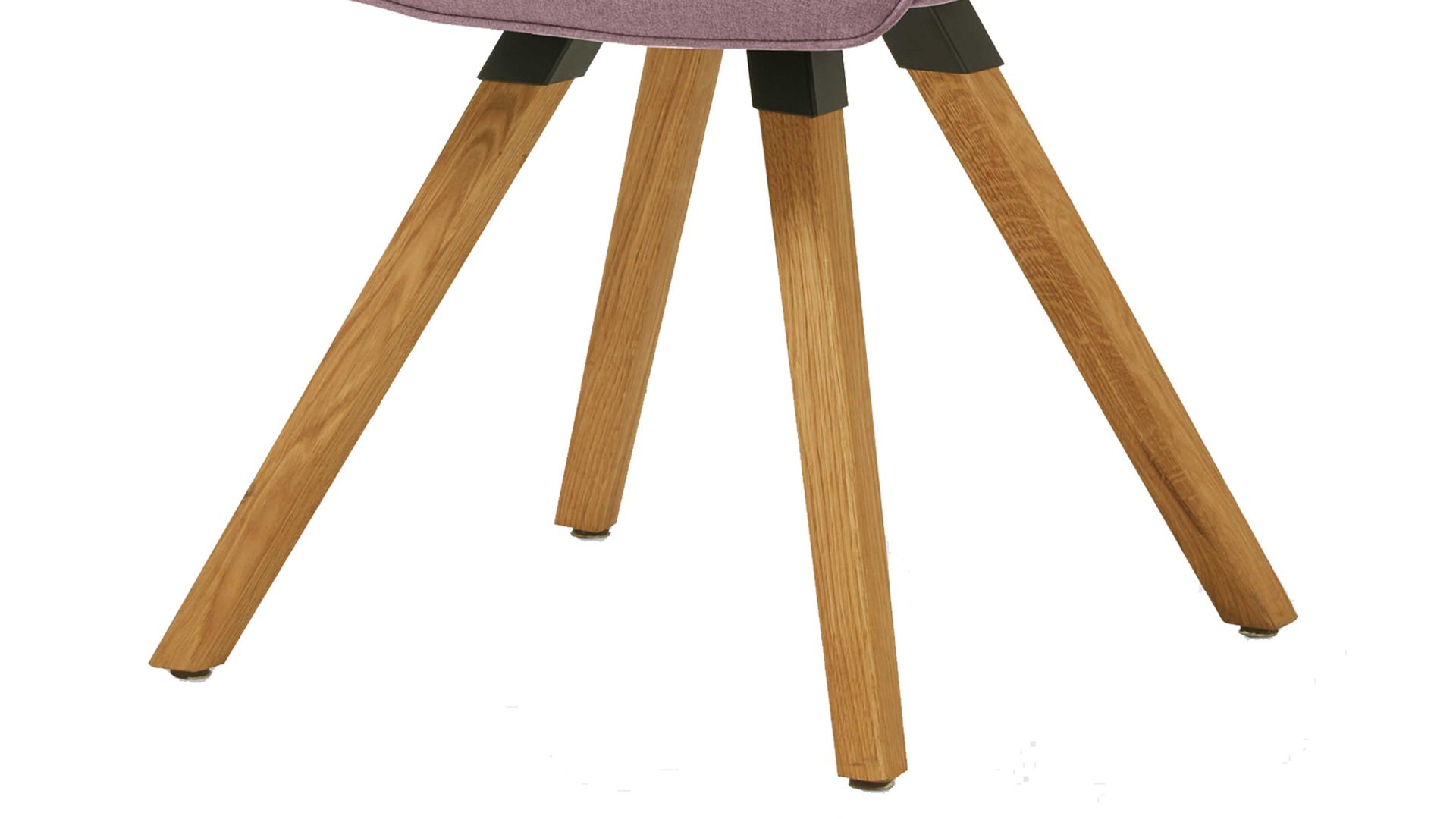 Vierfußstuhl Niehoff sitzmoebel aus Stoff in Lila NIEHOFF SITZMÖBEL Armlehnstuhl Merlot Rückholfunktion - auberginefarbener Webstoff Venice 852 & Wildeiche