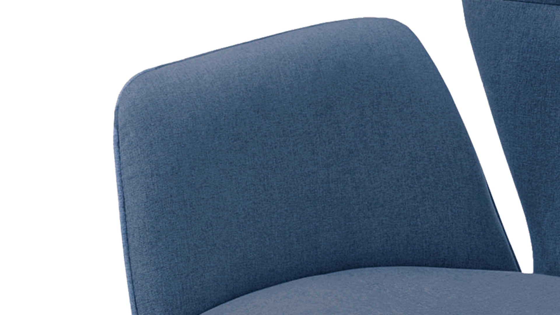 Vierfußstuhl Niehoff sitzmoebel aus Stoff in Blau NIEHOFF SITZMÖBEL Armlehnstuhl Merlot Rückholfunktion - blauer Webstoff Venice 854 & Wildeiche