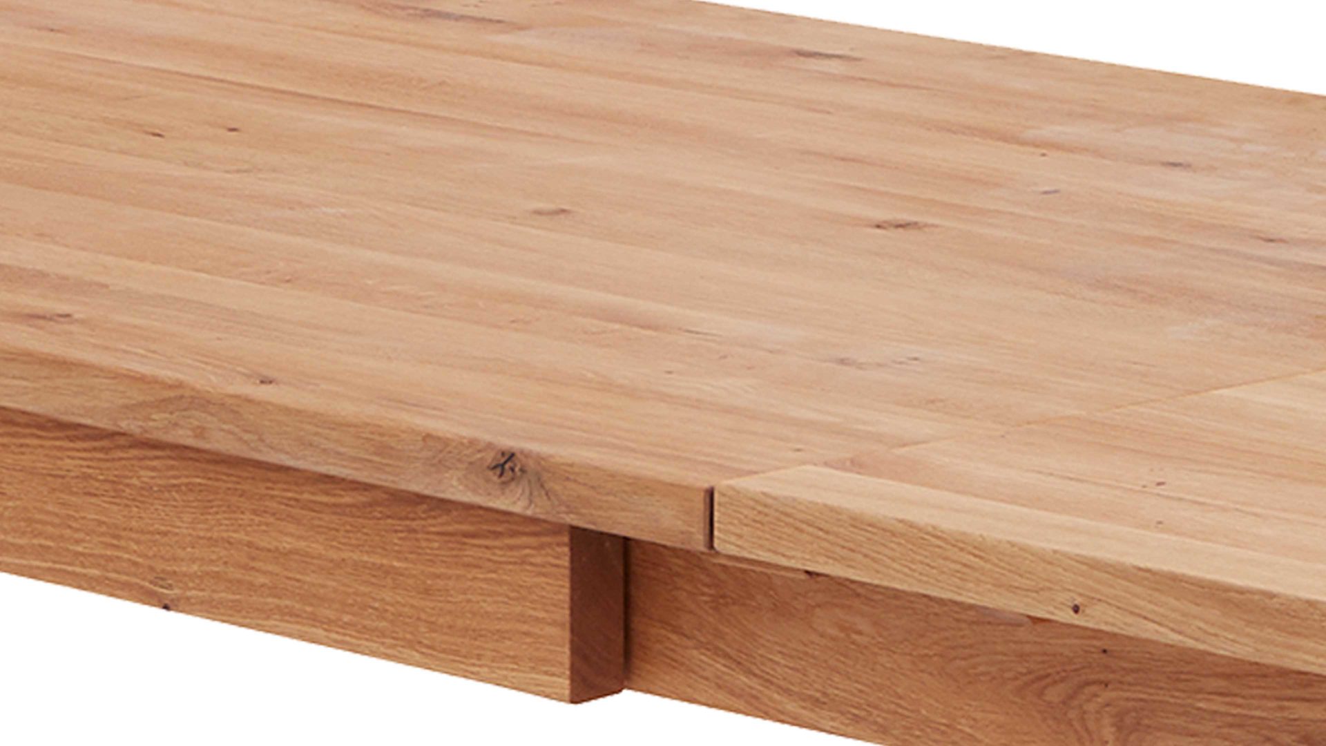 Auszugtisch Dudinger furniture aus Holz in Holzfarben Massivholz-Auszugtisch Ester Wildeiche – ca. 180-280 x 90 cm