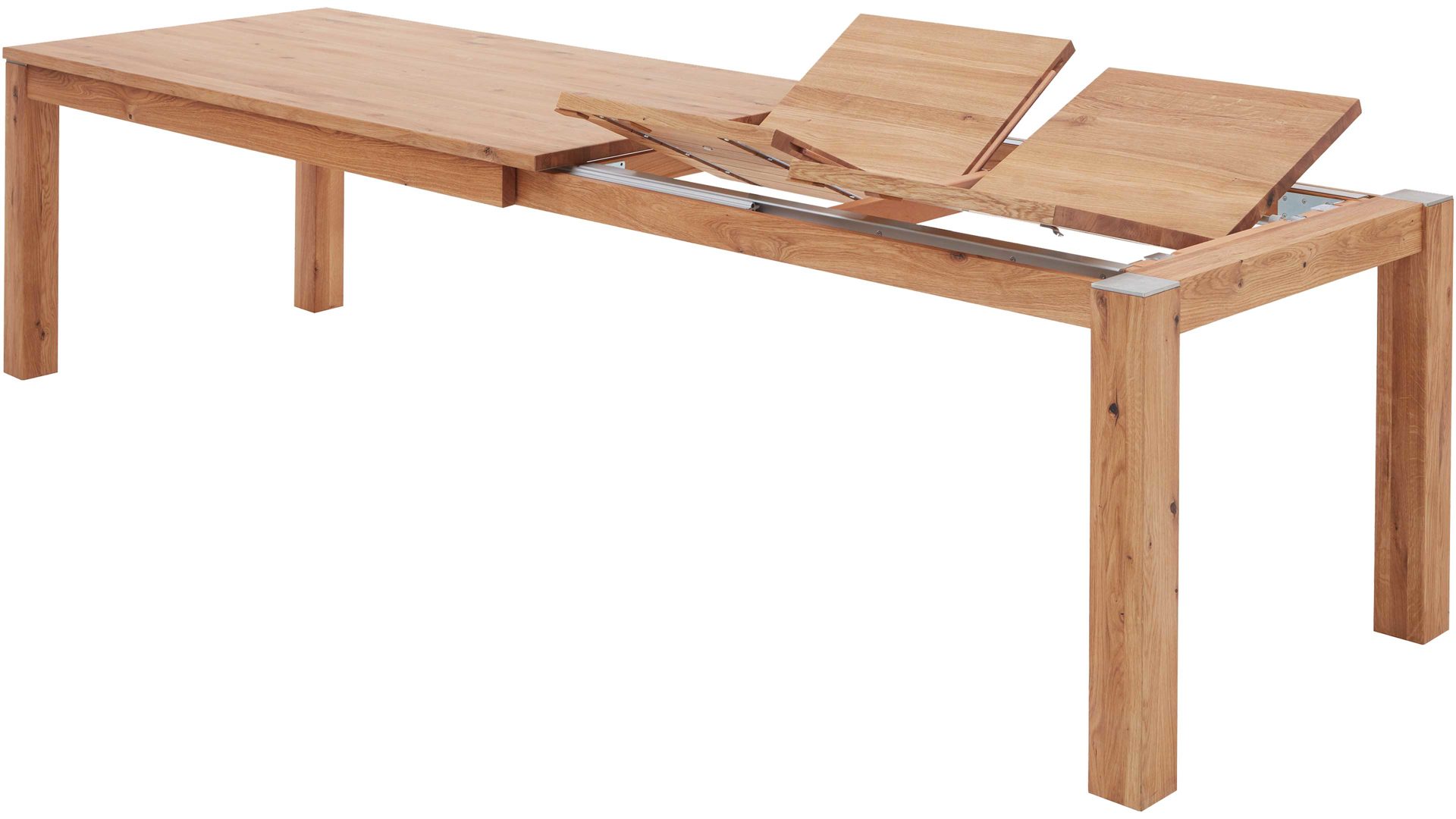 Auszugtisch Dudinger furniture aus Holz in Holzfarben Massivholz-Auszugtisch Ester Wildeiche – ca. 180-280 x 90 cm