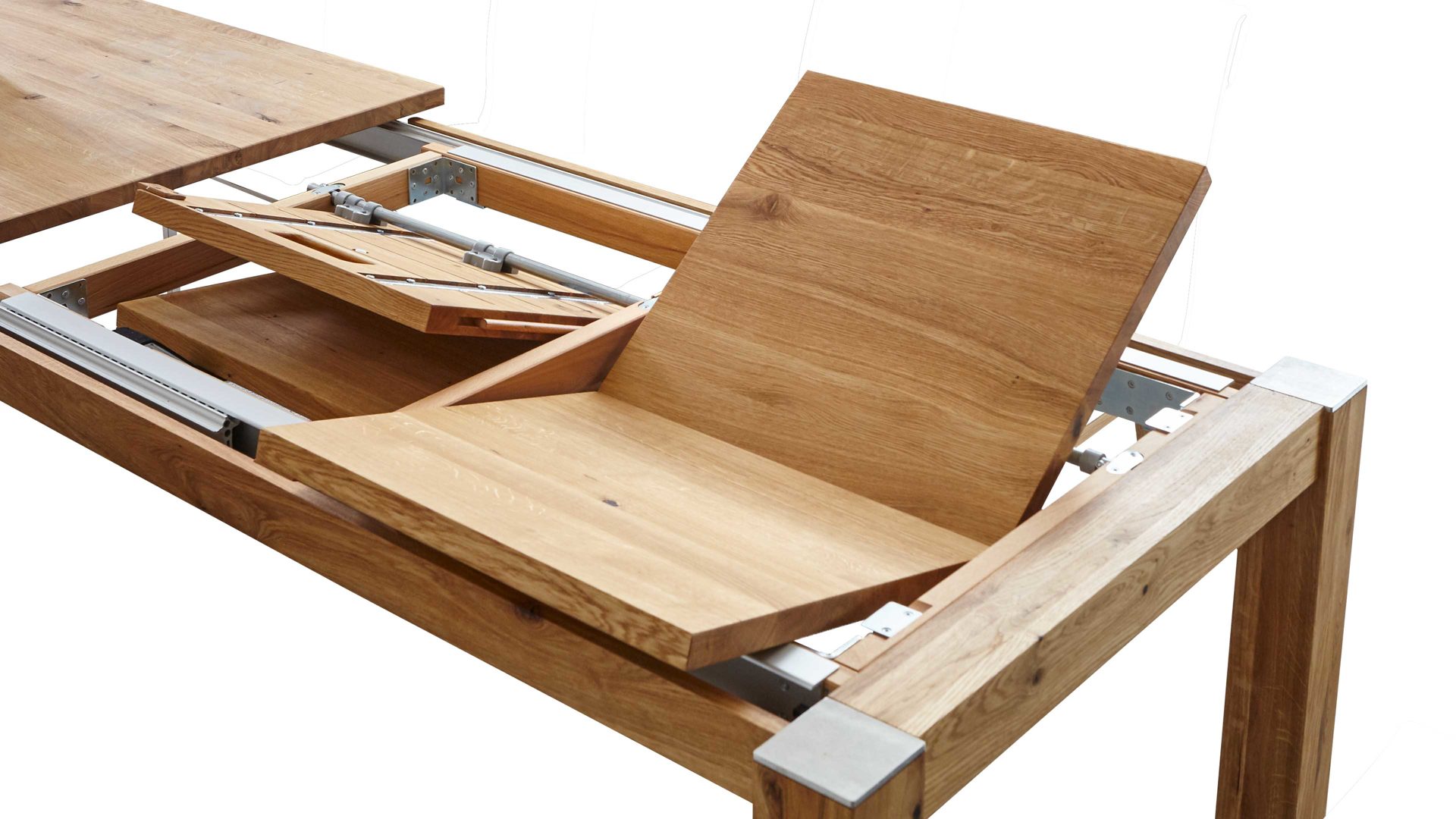 Auszugtisch Dudinger furniture aus Holz in Holzfarben Massivholz-Auszugtisch Ester Wildeiche – ca. 180-280 x 90 cm