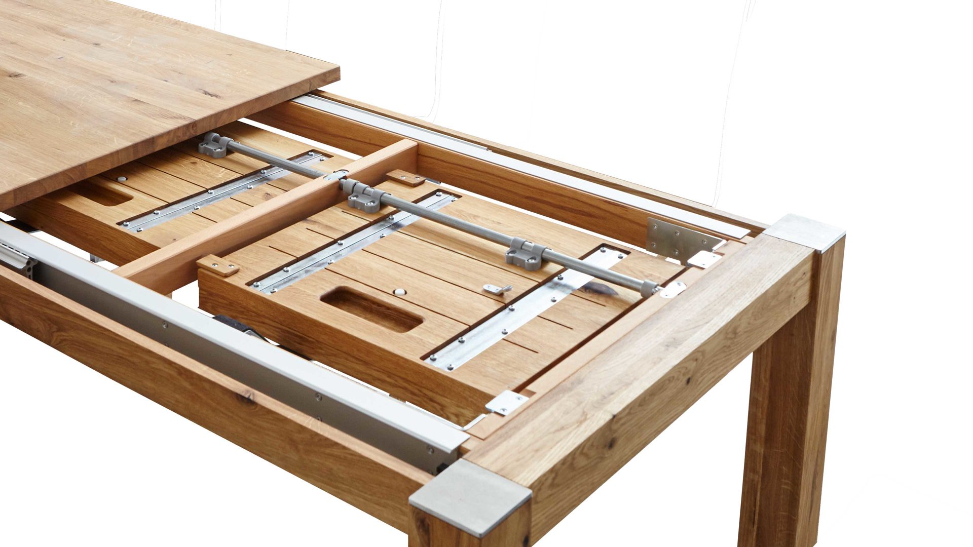 Auszugtisch Dudinger furniture aus Holz in Holzfarben Massivholz-Auszugtisch Ester Wildeiche – ca. 180-280 x 90 cm