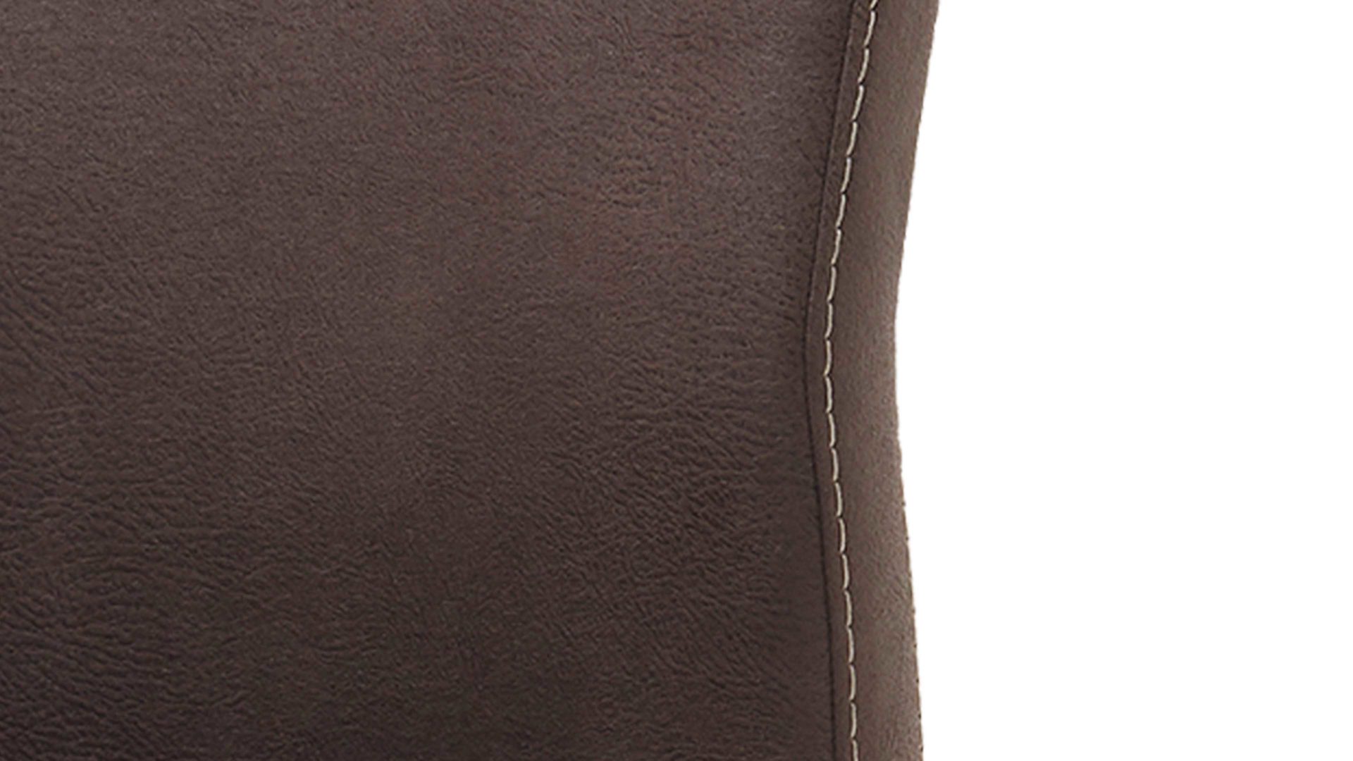 Schwingstuhl Dudinger furniture aus Stoff in Braun Schwingstuhl Larissa dunkelbrauner Stoffbezug & Edelstahlgestell