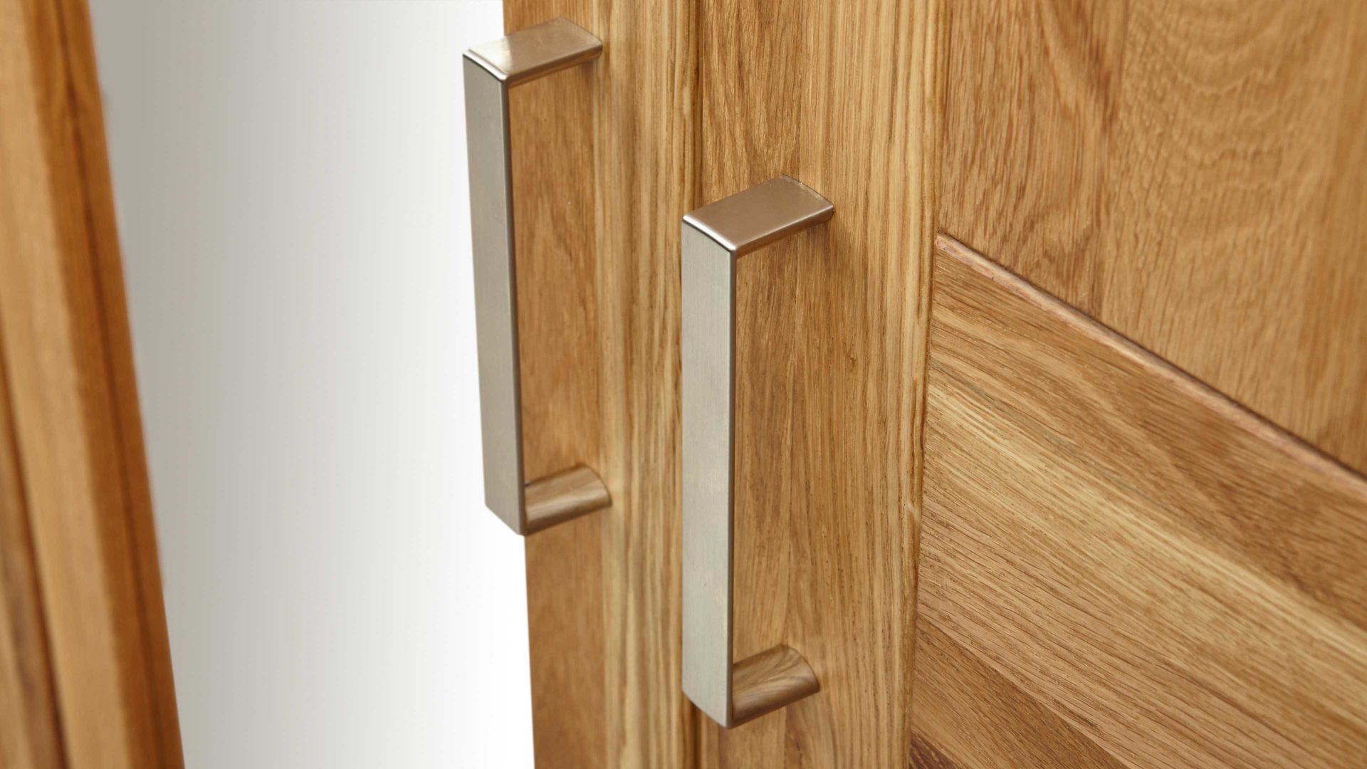 Kleiderschrank Elfo-möbel aus Holz in Holzfarben Kleiderschrank Toni mit Spiegeltür geölte Wildeiche – drei Türen, Breite ca. 152 cm