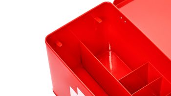 Ordnungsbox Zeller present aus Metall in Rot Medizinbox & Hausapotheke rotes Metall - ca. 32 x 20 cm