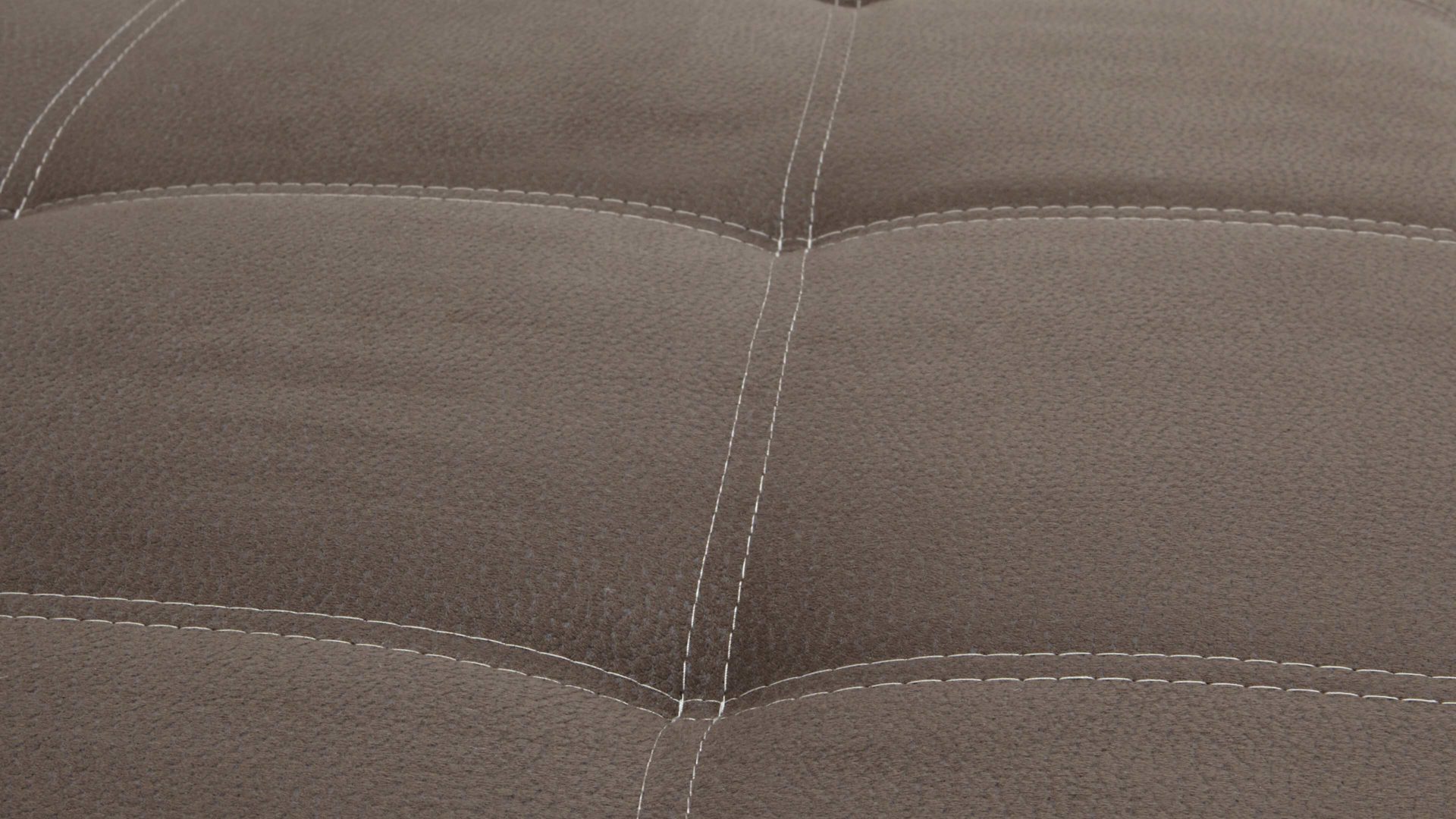 Ecksofa KAWOO aus Stoff in Dunkelbraun KAWOO Ecksofa Merlin mit Nosagunterfederung brauner Bezug Hero 15 & silberfarbene Holzfüße – Stellfläche ca. 262 x 200 cm