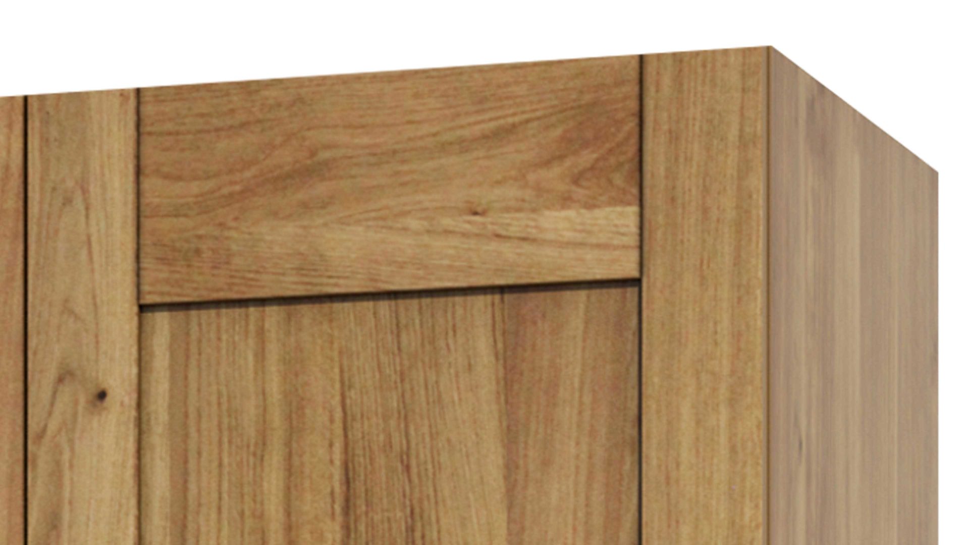 Kleiderschrank Elfo-möbel aus Holz in Holzfarben Kleiderschrank Toni mit Spiegeltür geölte Wildeiche – vier Türen, Breite ca. 202 cm