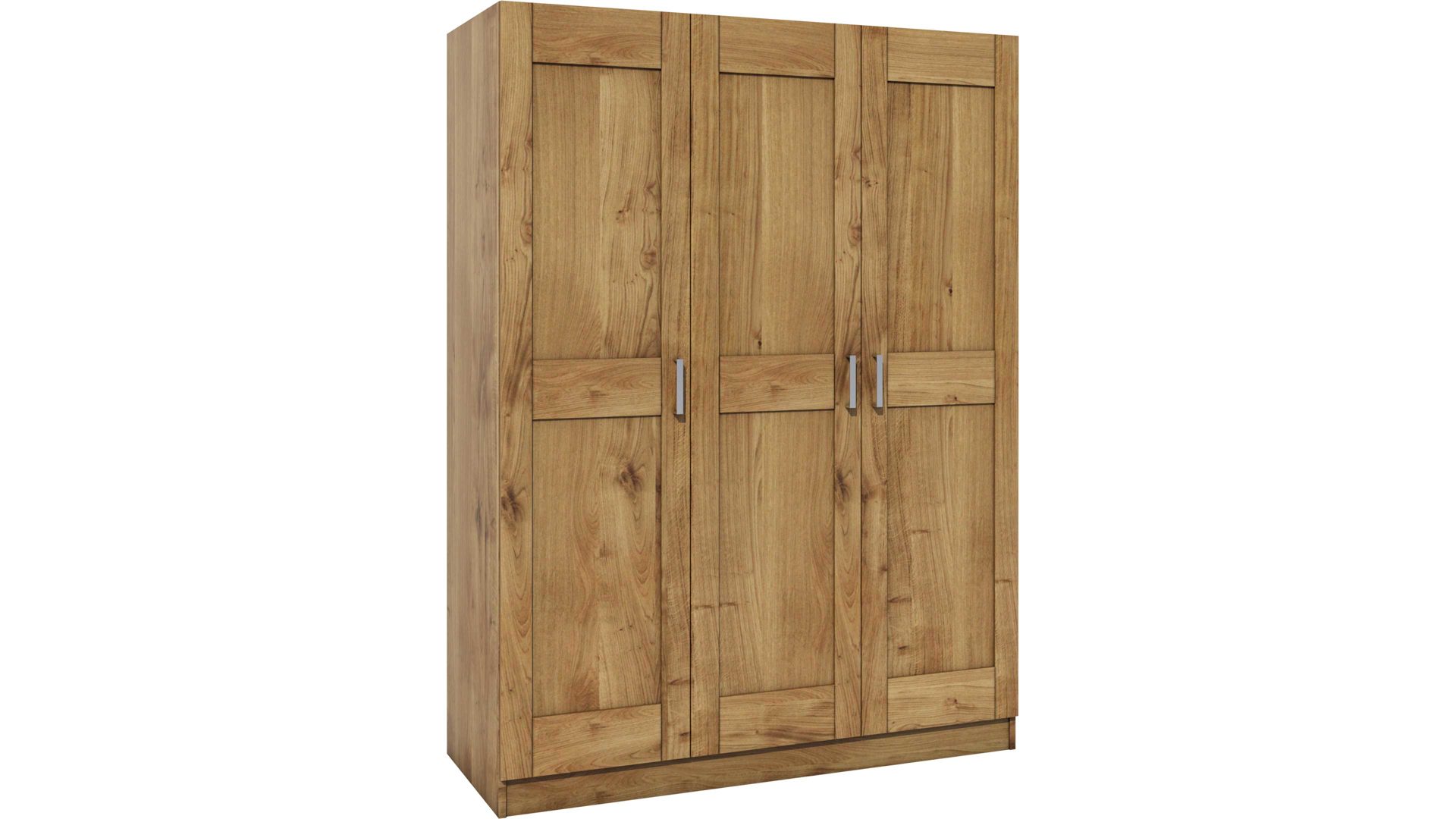 Kleiderschrank Elfo-möbel aus Holz in Holzfarben Kleiderschrank Toni geölte Wildeiche – drei Türen, Breite ca. 152 cm
