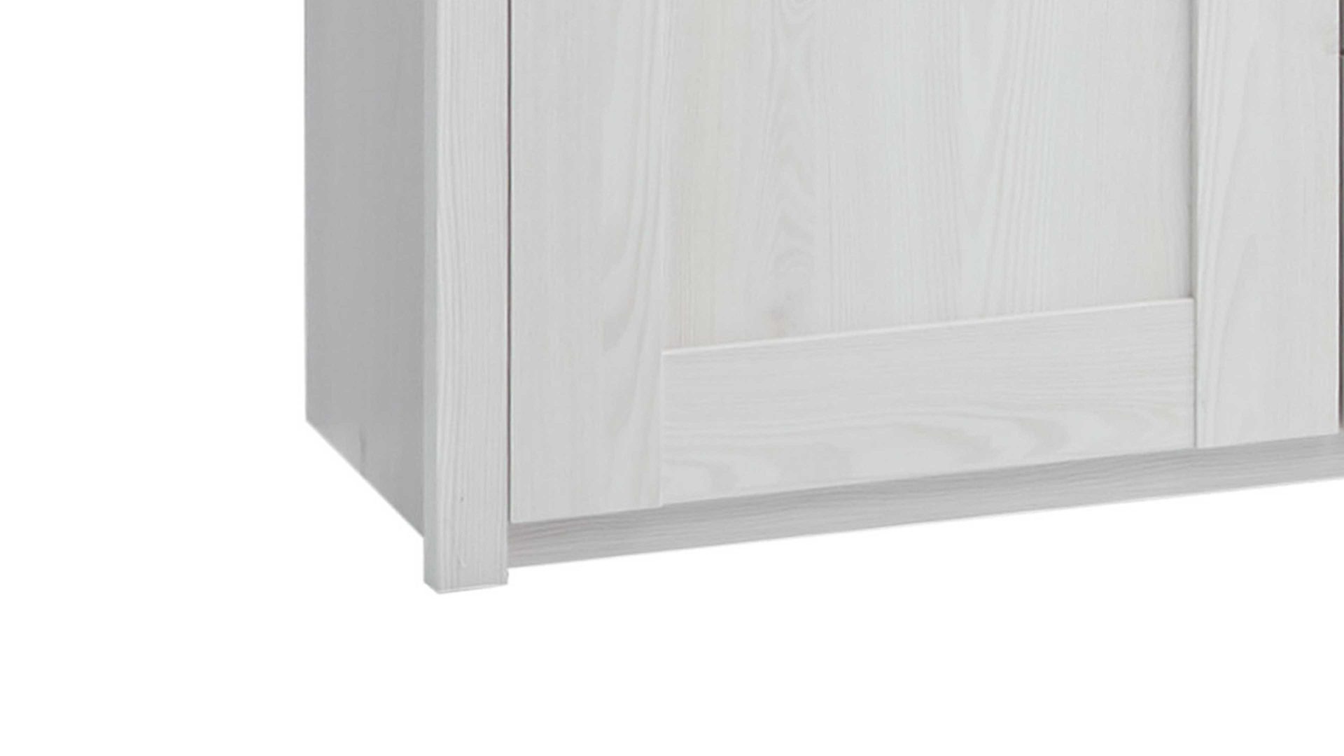 Kombikommode Pol-power aus Holz in Weiß Kombikommode weiße Pinie & Trüffel -  zwei Türen, vier Schubladen