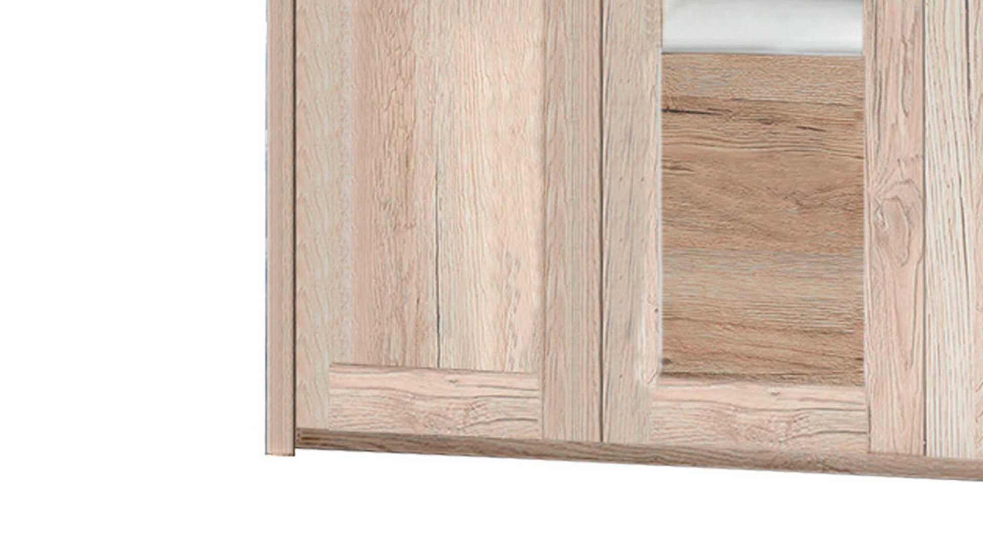 Kleiderschrank Pol-power aus Holz in Holzfarben Kleiderschrank helle San Remo Eiche - Breite ca. 241cm, fünf Türen