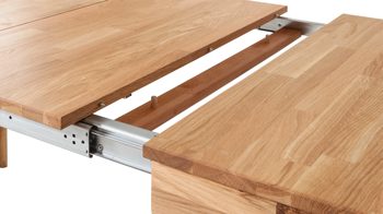 Auszugtisch Standard furniture factory aus Holz in Holzfarben Esszimmertisch Pedro mit Ausziehfunktion als Massivholzmöbel geöltes Eichenholz - ca. 140-180 x 80 cm
