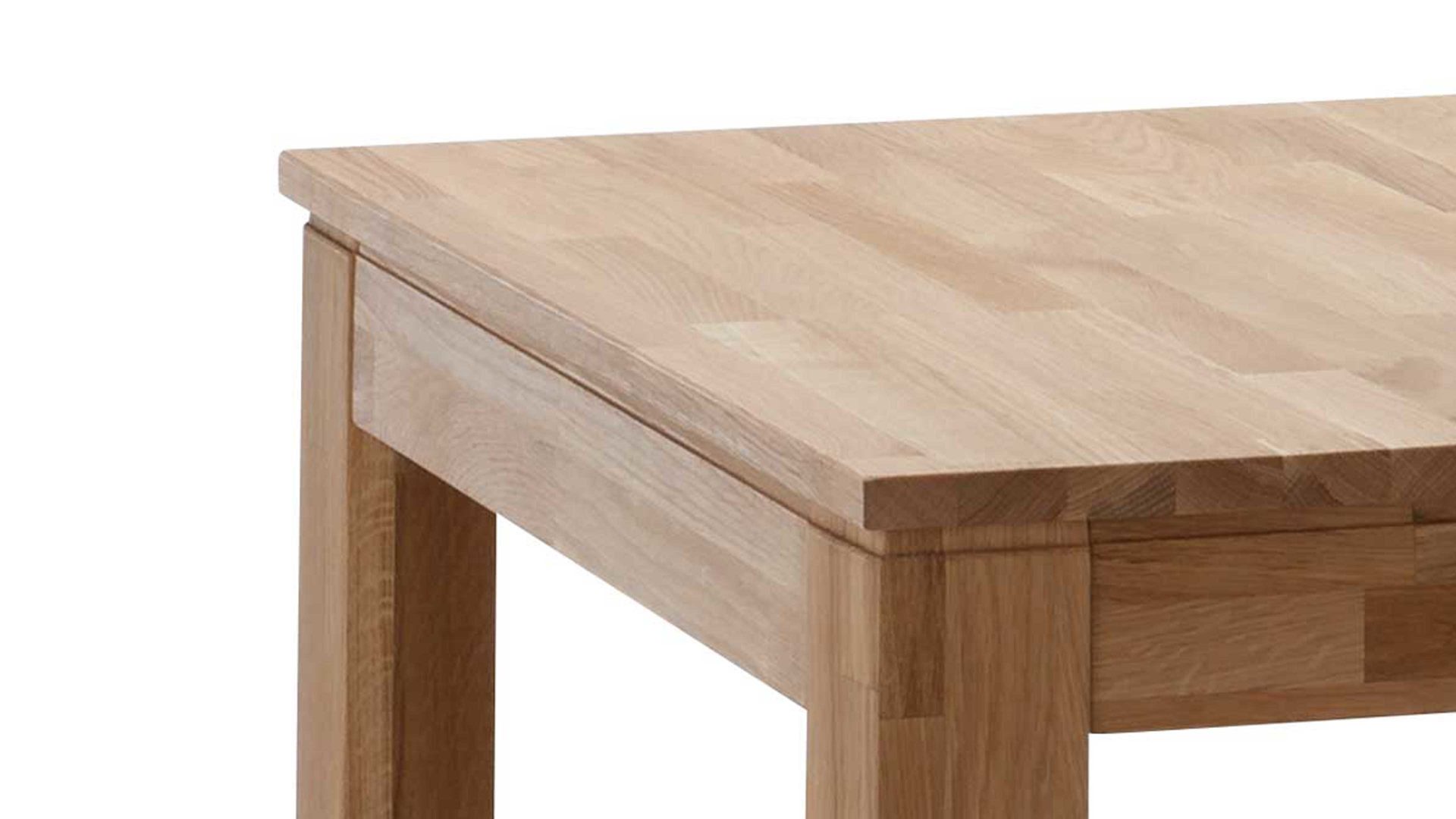 Esstisch Standard furniture factory aus Holz in Holzfarben Esszimmertisch Pedro als Massivholzmöbel geöltes Eichenholz - ca. 120 x 80 cm