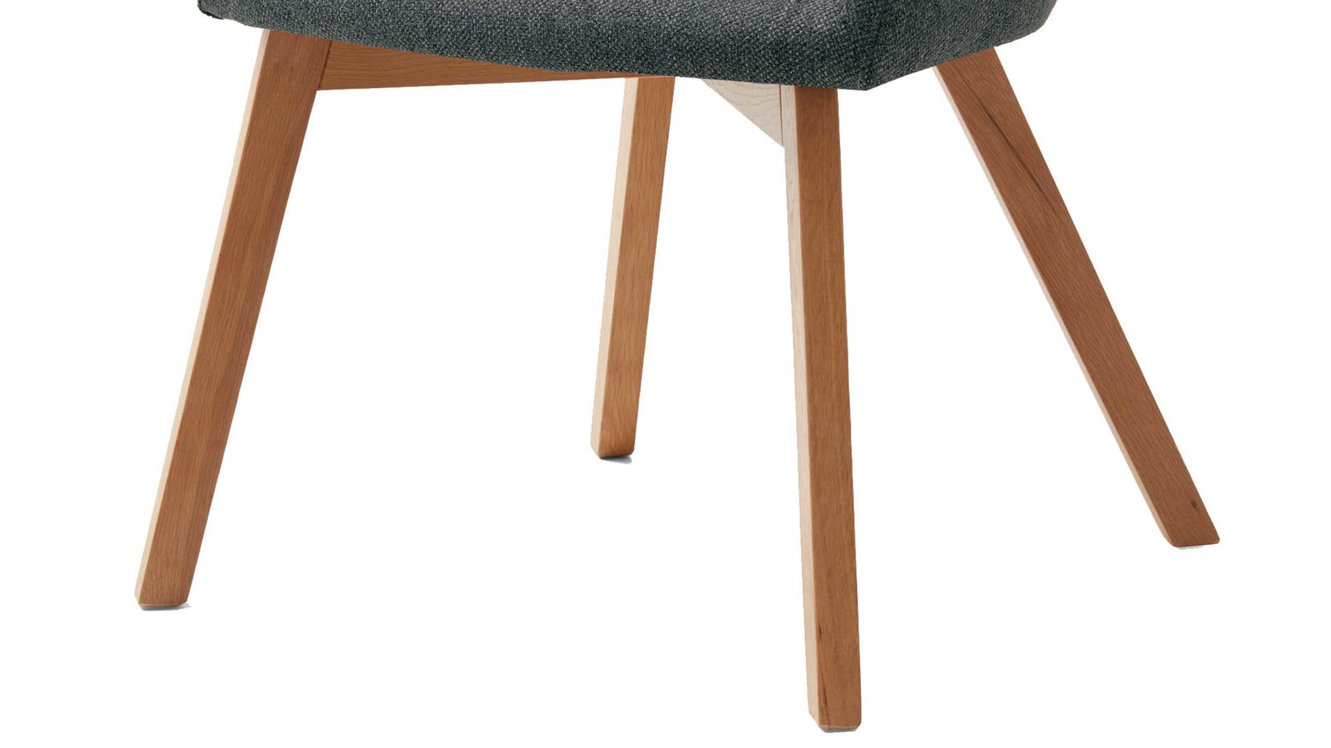 Polsterstuhl Standard furniture factory aus Stoff in Grau Armlehnstuhl Charly grauer Webstoff Nexus 9019 & Eichenholzfüße