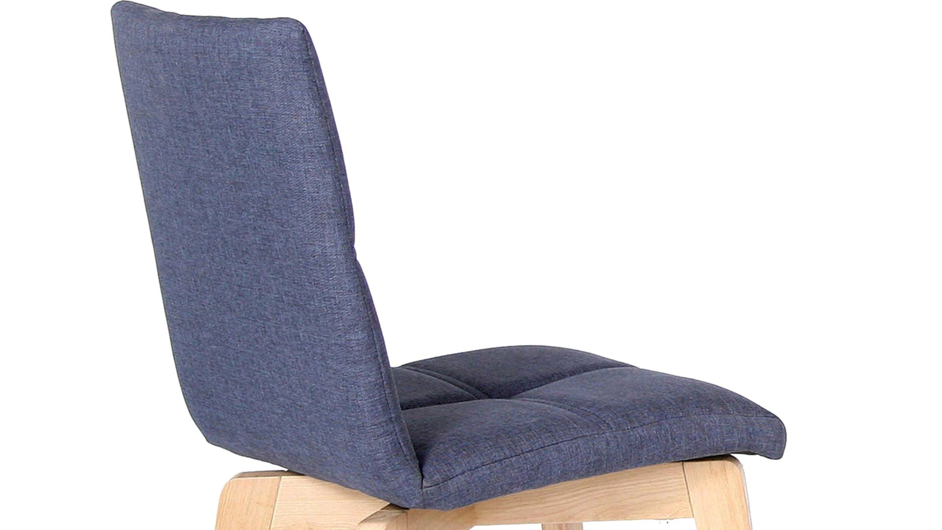 Polsterstuhl Standard furniture factory aus Stoff in Blau Polsterstuhl Manon als Esszimmerstuhl  jeansblauer Bezug Grand 4012, Schale 2 & Buchenholzgestell