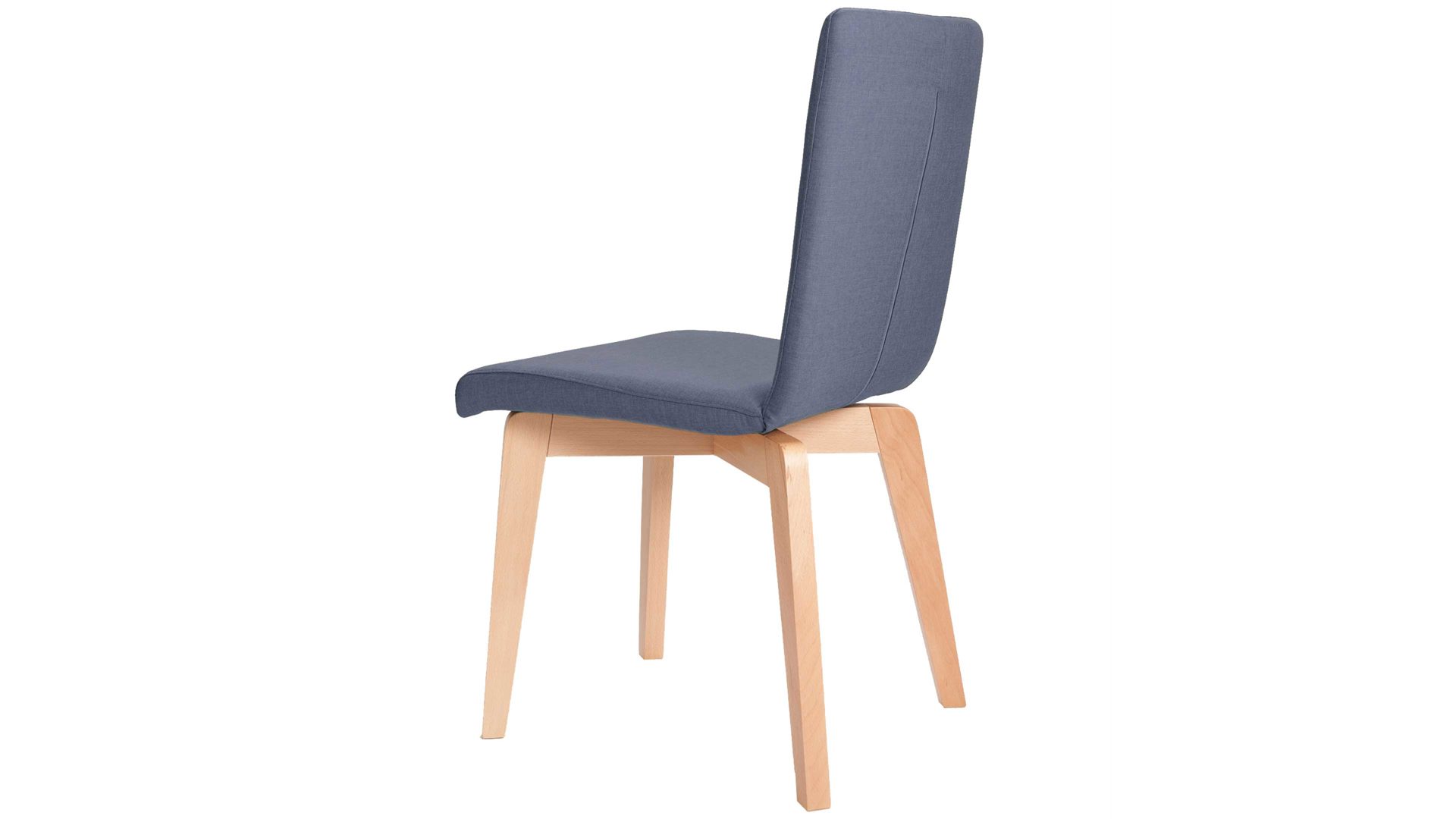 Polsterstuhl Standard furniture factory aus Stoff in Blau Polsterstuhl Manon, ein attraktives Sitzmöbel mit Sitzkomfort  jeansblauer Bezug Grand 4012, Schale 3 & Buchegestell