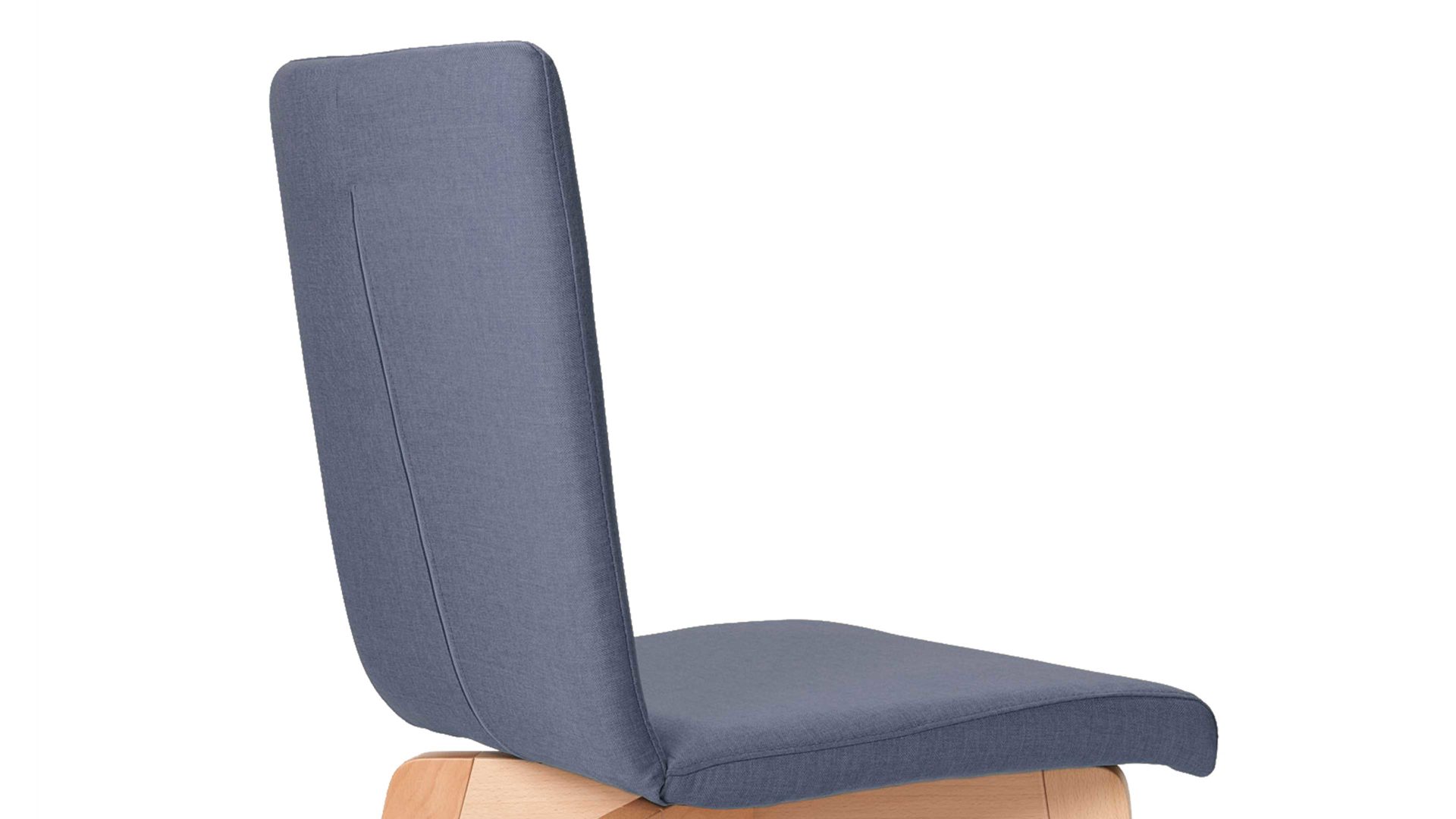 Polsterstuhl Standard furniture factory aus Stoff in Blau Polsterstuhl Manon, ein attraktives Sitzmöbel mit Sitzkomfort  jeansblauer Bezug Grand 4012, Schale 3 & Buchegestell