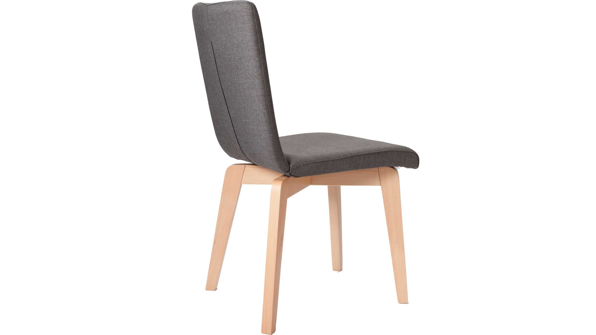 Vierfußstuhl Standard furniture factory aus Webstoff in Braun Polsterstuhl bzw. Esszimmerstuhl Manon mit Sitzkomfort brauner Bezug Grand 4004, Sitzschale 3 & Buchenholzfüße