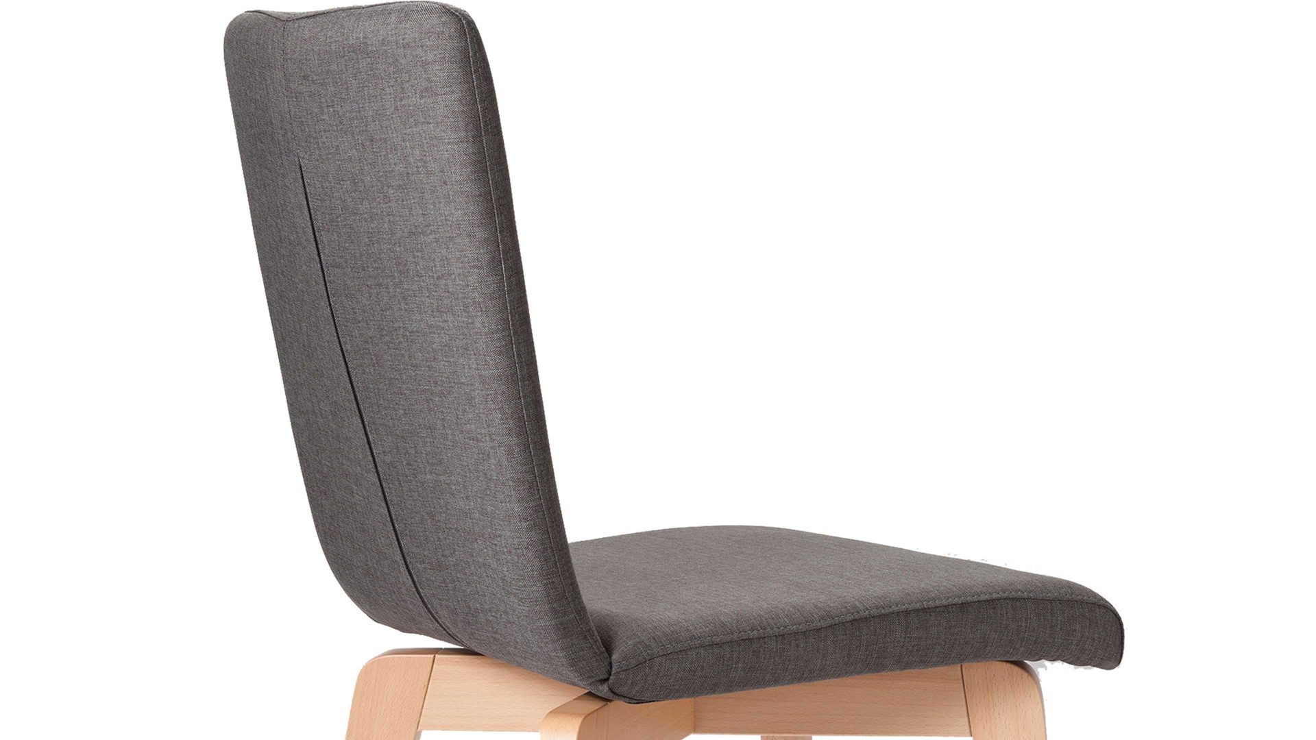 Vierfußstuhl Standard furniture factory aus Webstoff in Braun Polsterstuhl bzw. Esszimmerstuhl Manon mit Sitzkomfort brauner Bezug Grand 4004, Sitzschale 3 & Buchenholzfüße