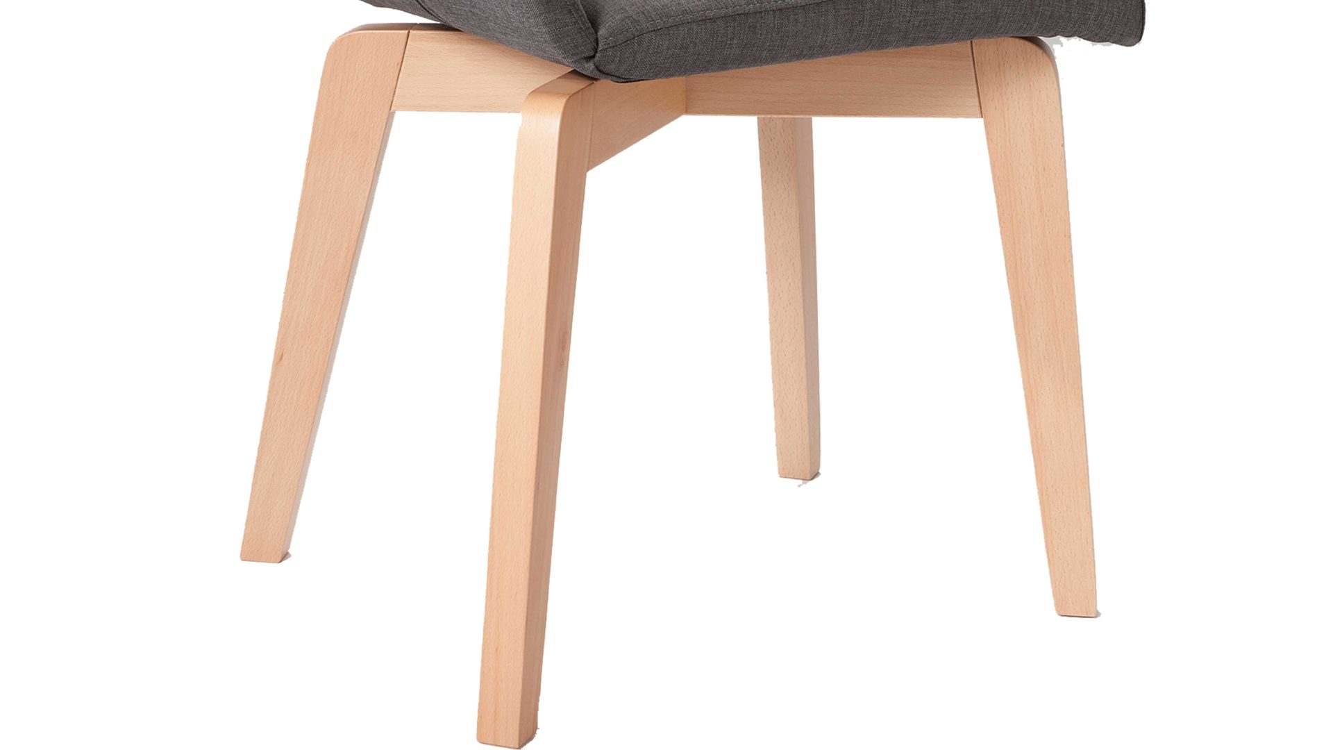 Vierfußstuhl Standard furniture factory aus Webstoff in Braun Polsterstuhl bzw. Esszimmerstuhl Manon mit Sitzkomfort brauner Bezug Grand 4004, Sitzschale 3 & Buchenholzfüße