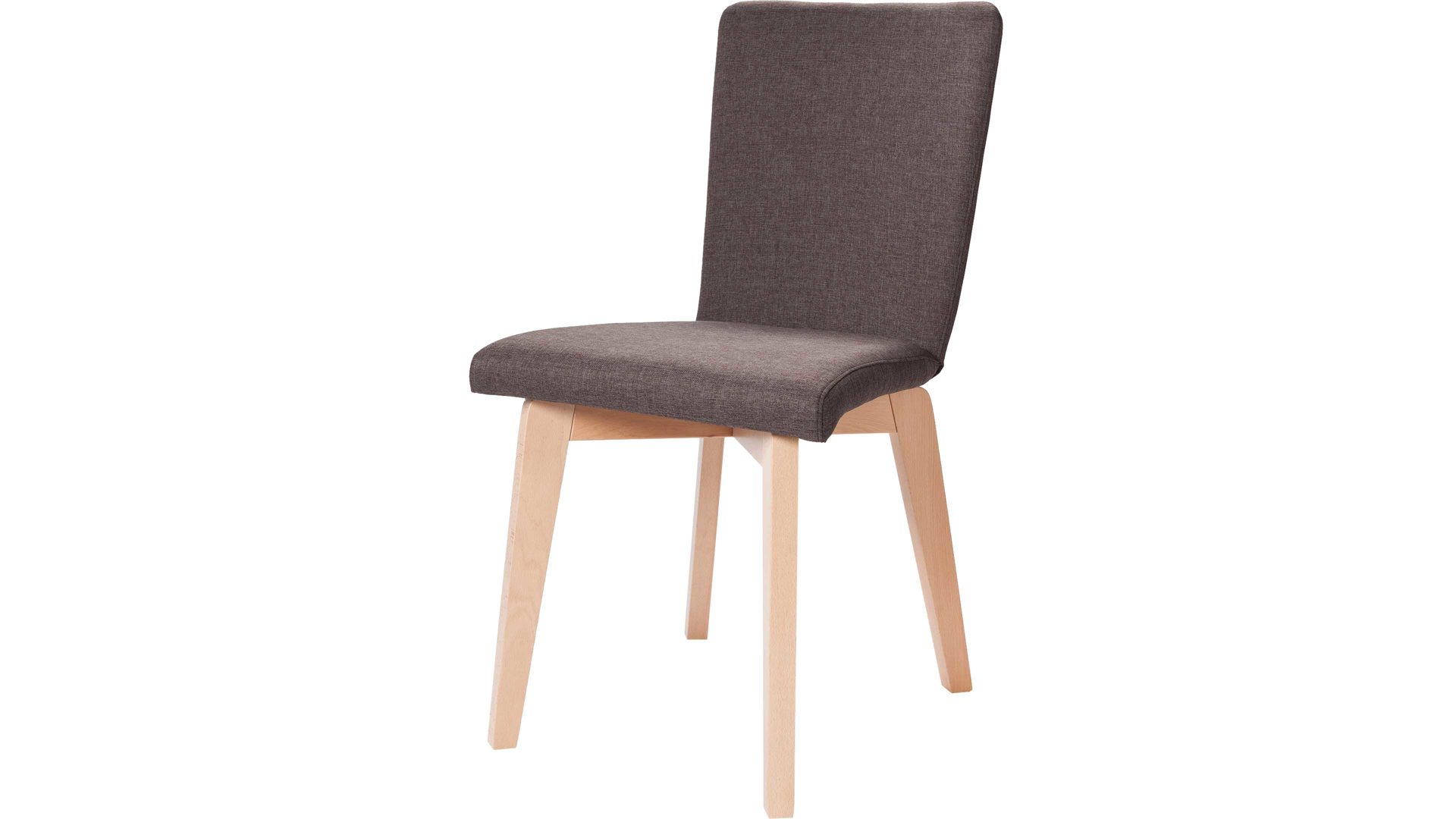Vierfußstuhl Standard furniture factory aus Webstoff in Braun Polsterstuhl bzw. Esszimmerstuhl Manon mit Sitzkomfort brauner Bezug Grand 4004, Sitzschale 3 & Buchenholzfüße
