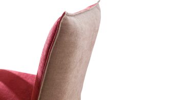 Polsterstuhl Standard furniture factory aus Stoff in Rot Polsterstuhl bzw. Sitzmöbel Genua Rot & Camel, Bezug Kombi Rosso & Eichenholzfüße