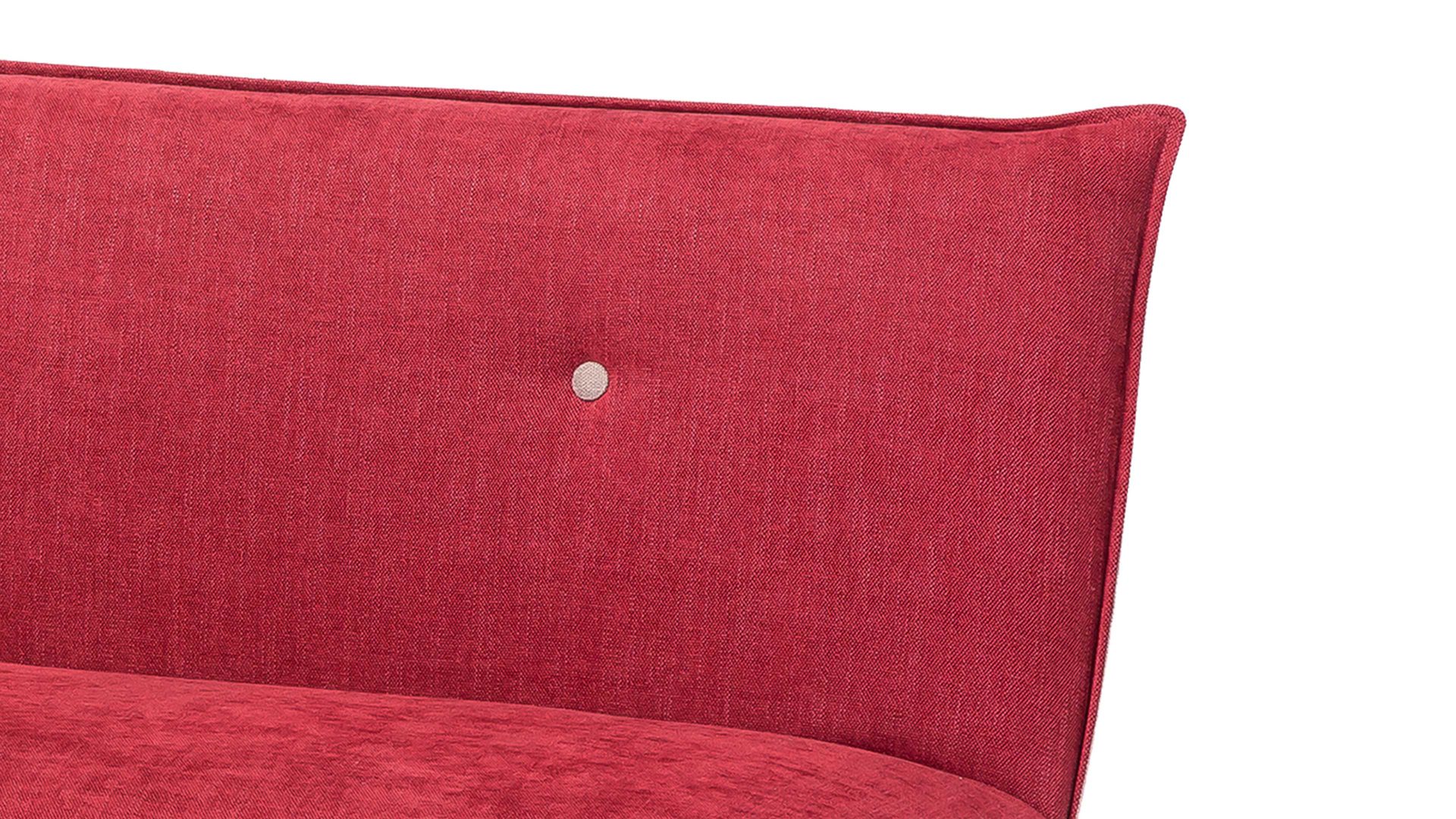 Polsterbank Standard furniture factory aus Stoff in Rot Polsterbank bzw. Sitzbank Genua Rot & Camel, Bezug Kombi Rosso & Eichenholzfüße – Länge ca. 159 cm