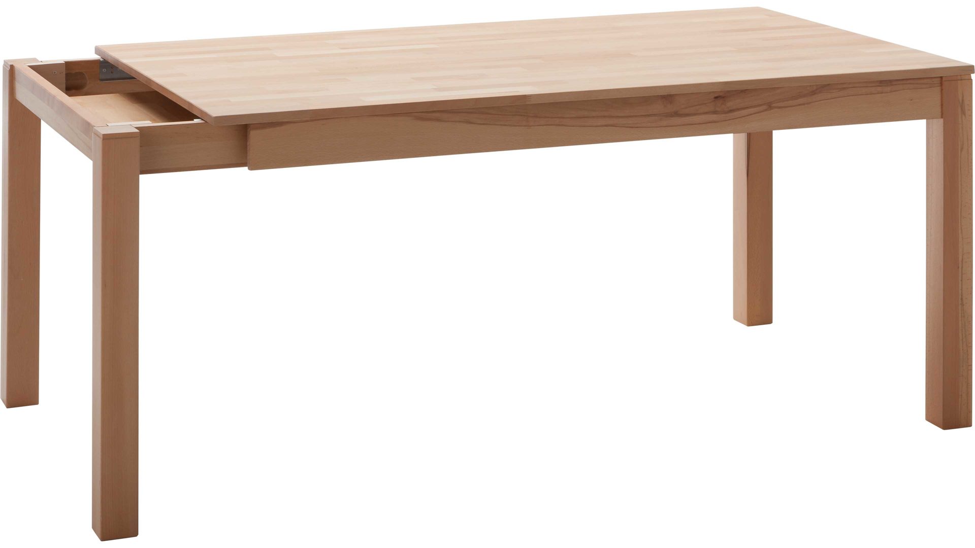 Auszugtisch Standard furniture factory aus Holz in Holzfarben Massivholztisch Fano mit Gestellauszug lackierte Kernbuche – ca. 160–260 x 90 cm
