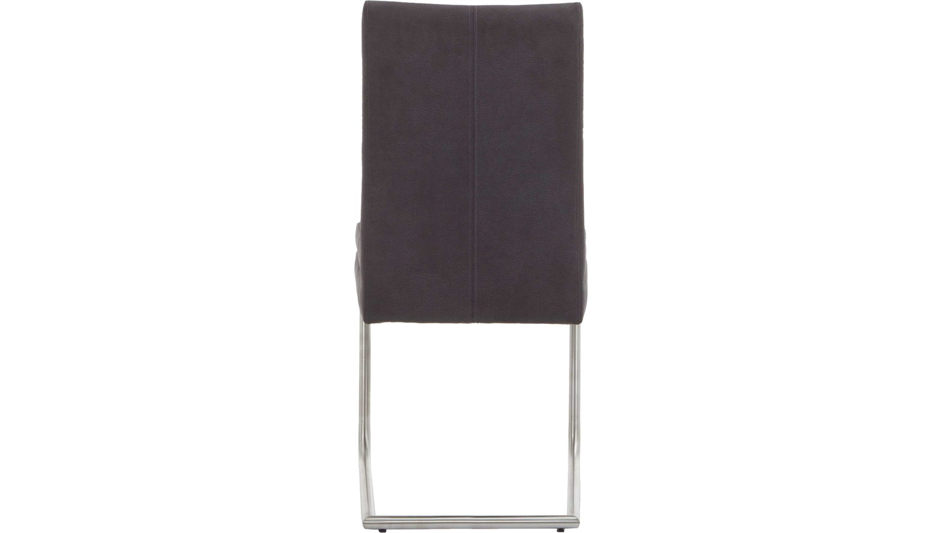 Schwingstuhl Standard furniture factory aus Stoff in Braun Schwingstuhl - Freischwinger Goja dunkelbrauner Bezug Zeus 9808 & Edelstahlgestell