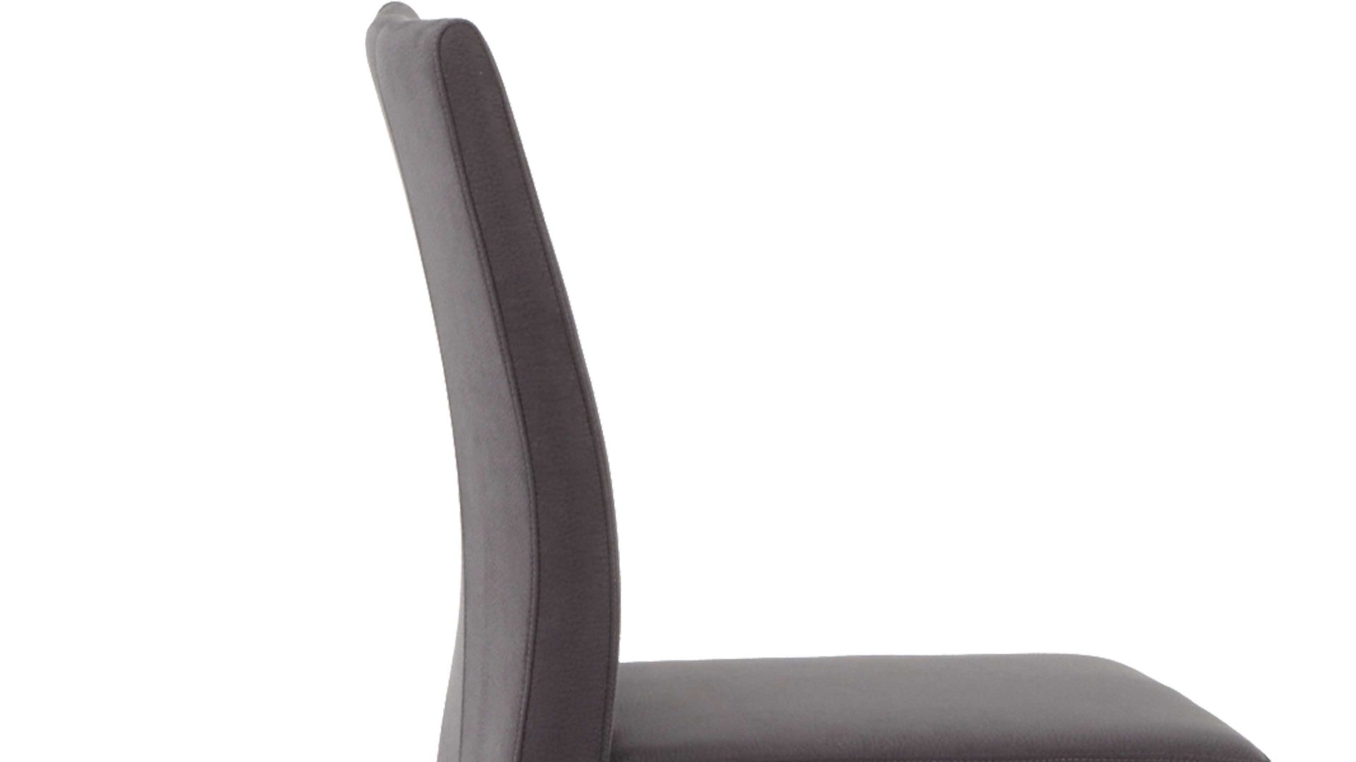 Schwingstuhl Standard furniture factory aus Stoff in Braun Schwingstuhl - Freischwinger Goja dunkelbrauner Bezug Zeus 9808 & Edelstahlgestell