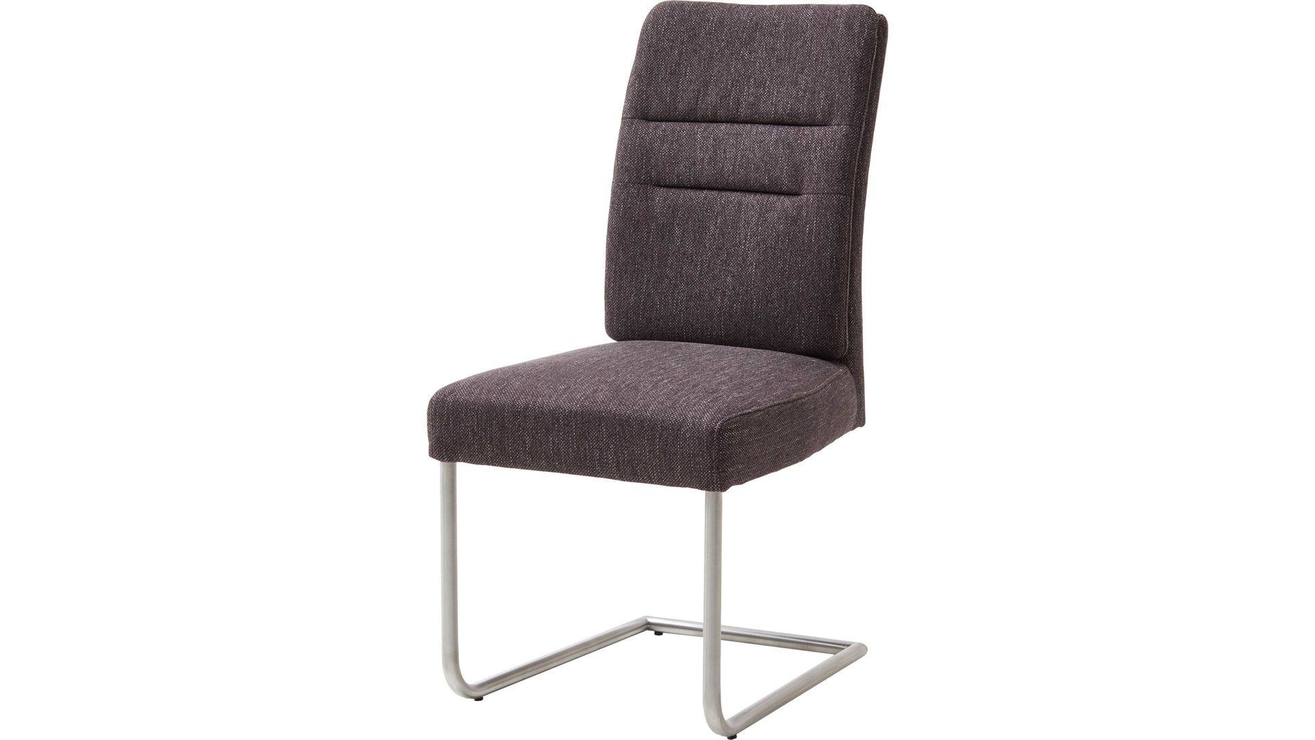 Schwingstuhl Standard furniture factory aus Stoff in Braun Schwingstuhl bzw. Freischwinger Flynn dunkelbrauner Webstoff Nexus 9021 & Edelstahlgestell