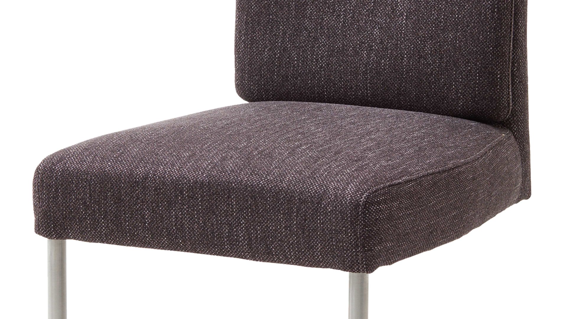 Schwingstuhl Standard furniture factory aus Stoff in Braun Schwingstuhl bzw. Freischwinger Flynn dunkelbrauner Webstoff Nexus 9021 & Edelstahlgestell