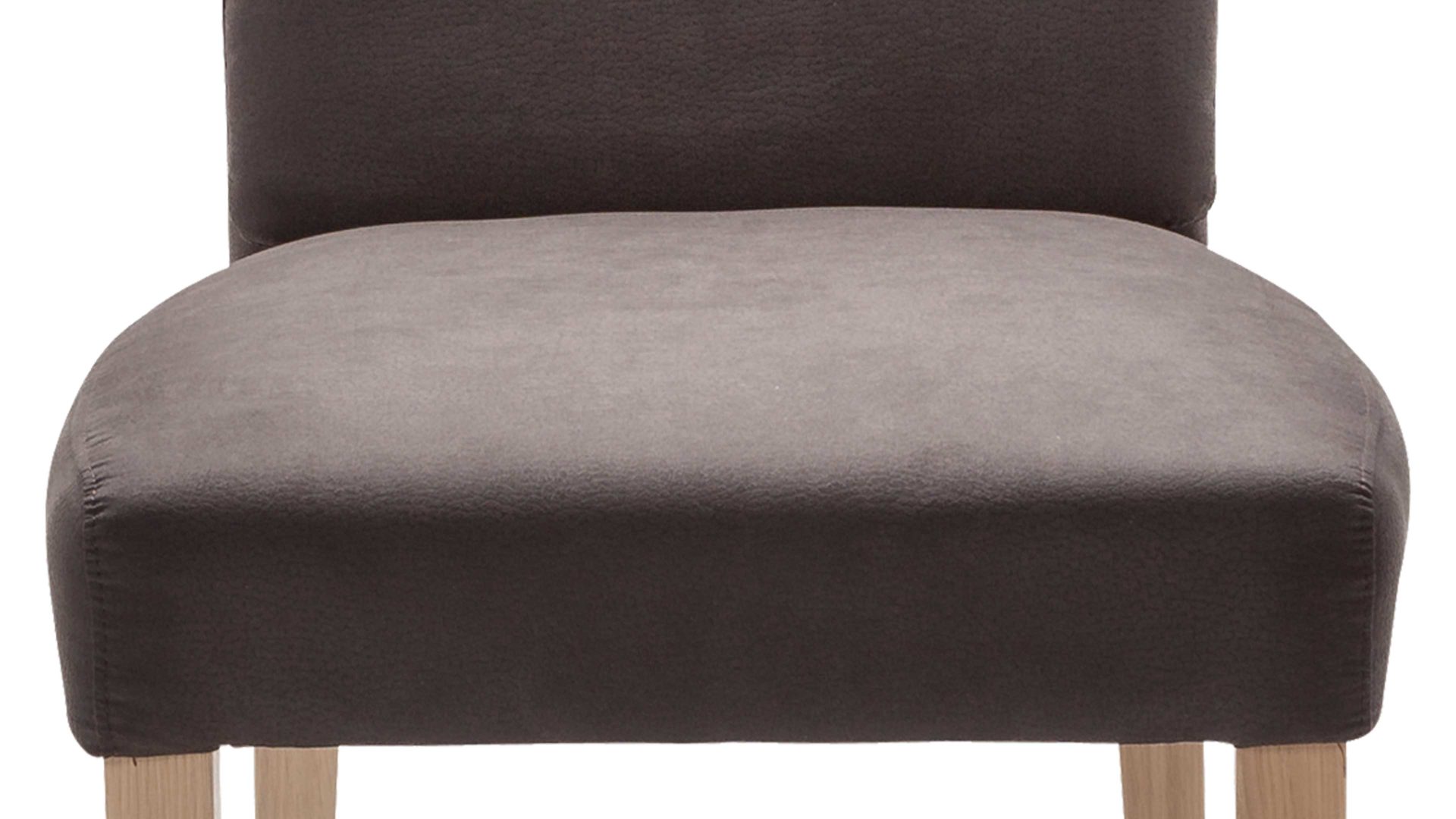 Vierfußstuhl Standard furniture factory aus Stoff in Braun Polsterstuhl bzw. Sitzmöbel Flynn dunkelbraune Mikrofaser Hera 9808 & Eiche