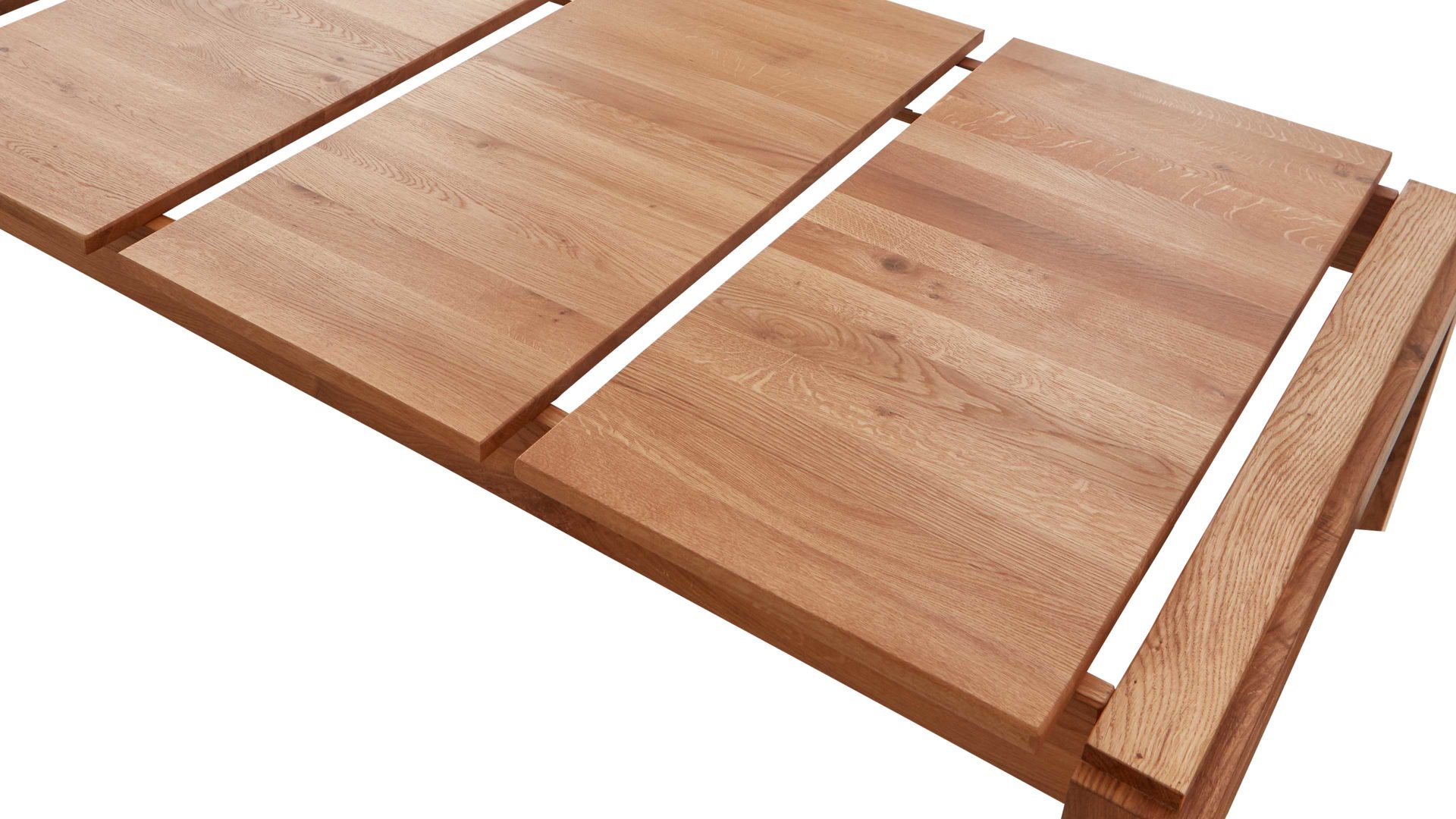 Auszugtisch Standard furniture factory aus Holz in Holzfarben Massivholztisch Vada mit Ausziehfunktion rustikal geölte Eiche - ca. 90 x 160-280 cm