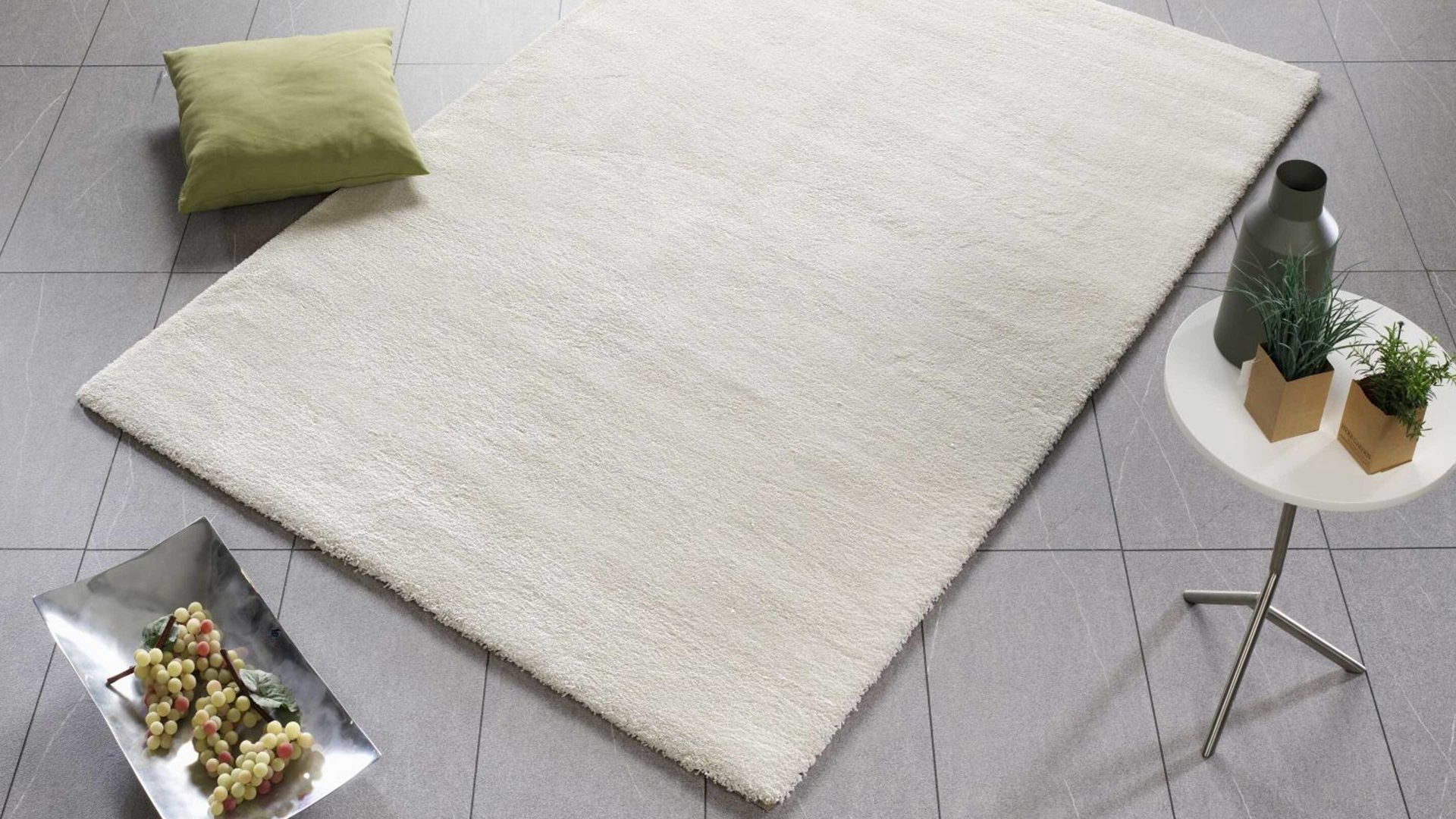 Webteppich Oci aus Kunstfaser in Beige Webteppich Bellevue für Ihre Wohnaccessoires cremefarbene Kunstfaser – ca. 140 x 200 cm