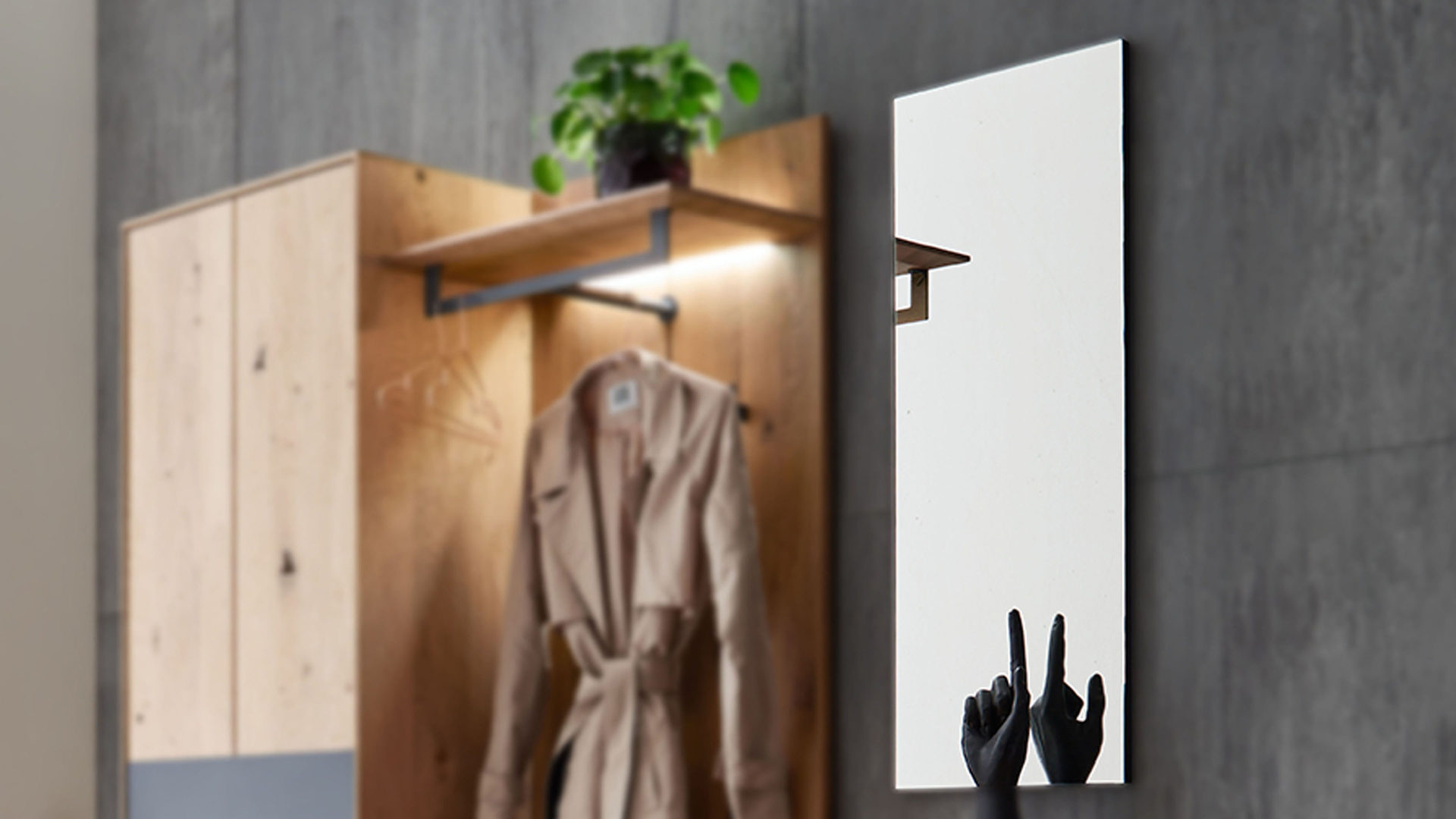 Wandspiegel Hartmann aus Metall in Transparent hartmann Garderobenprogramm Runa - Wandspiegel ca. 39 x 103 x 2 cm